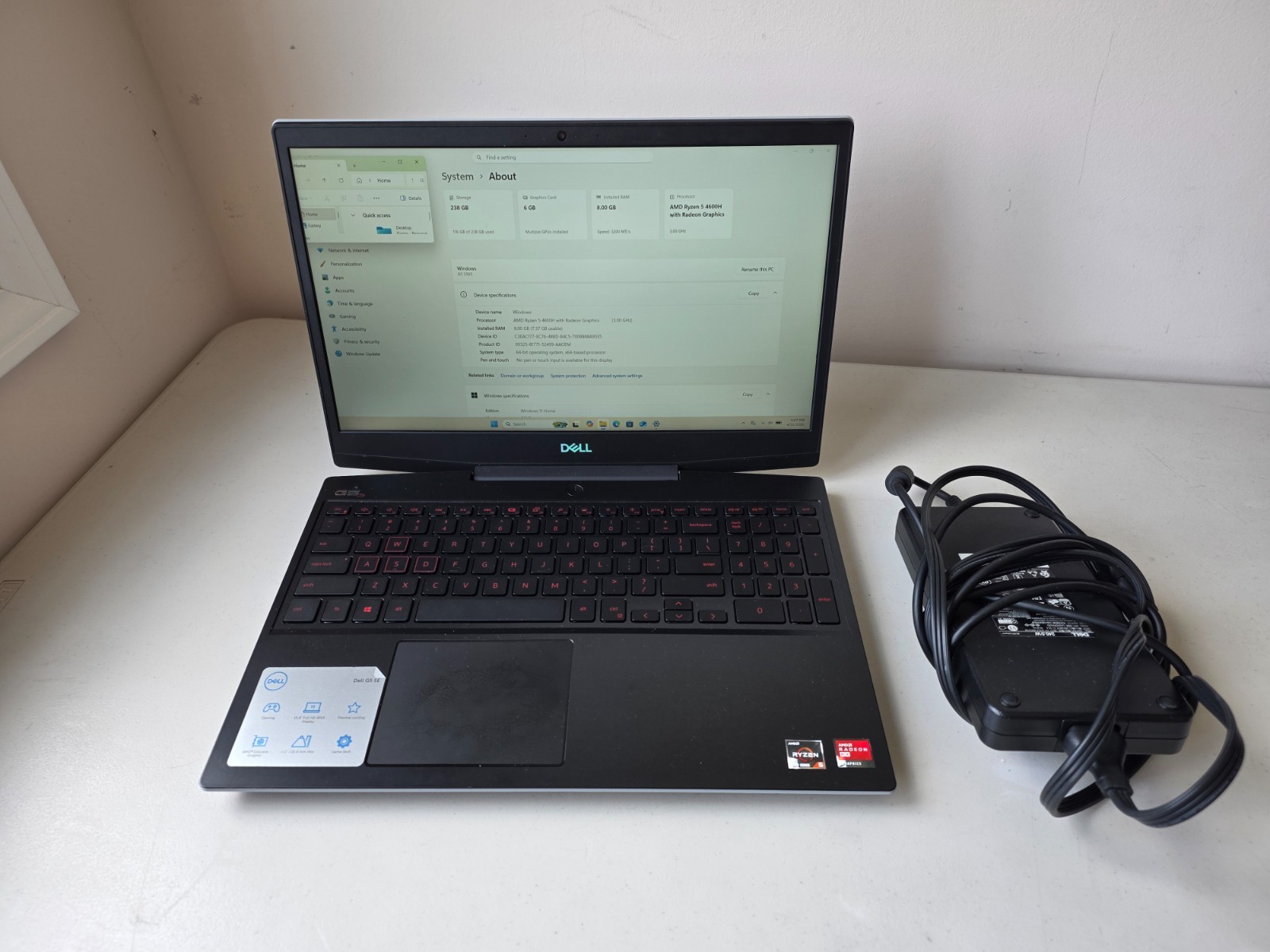 Dell G5 SE 5505 Gaming Laptop (Ryzen 5 4600H, RX 5600M 6GB, 8GB RAM, 256GB SSD)