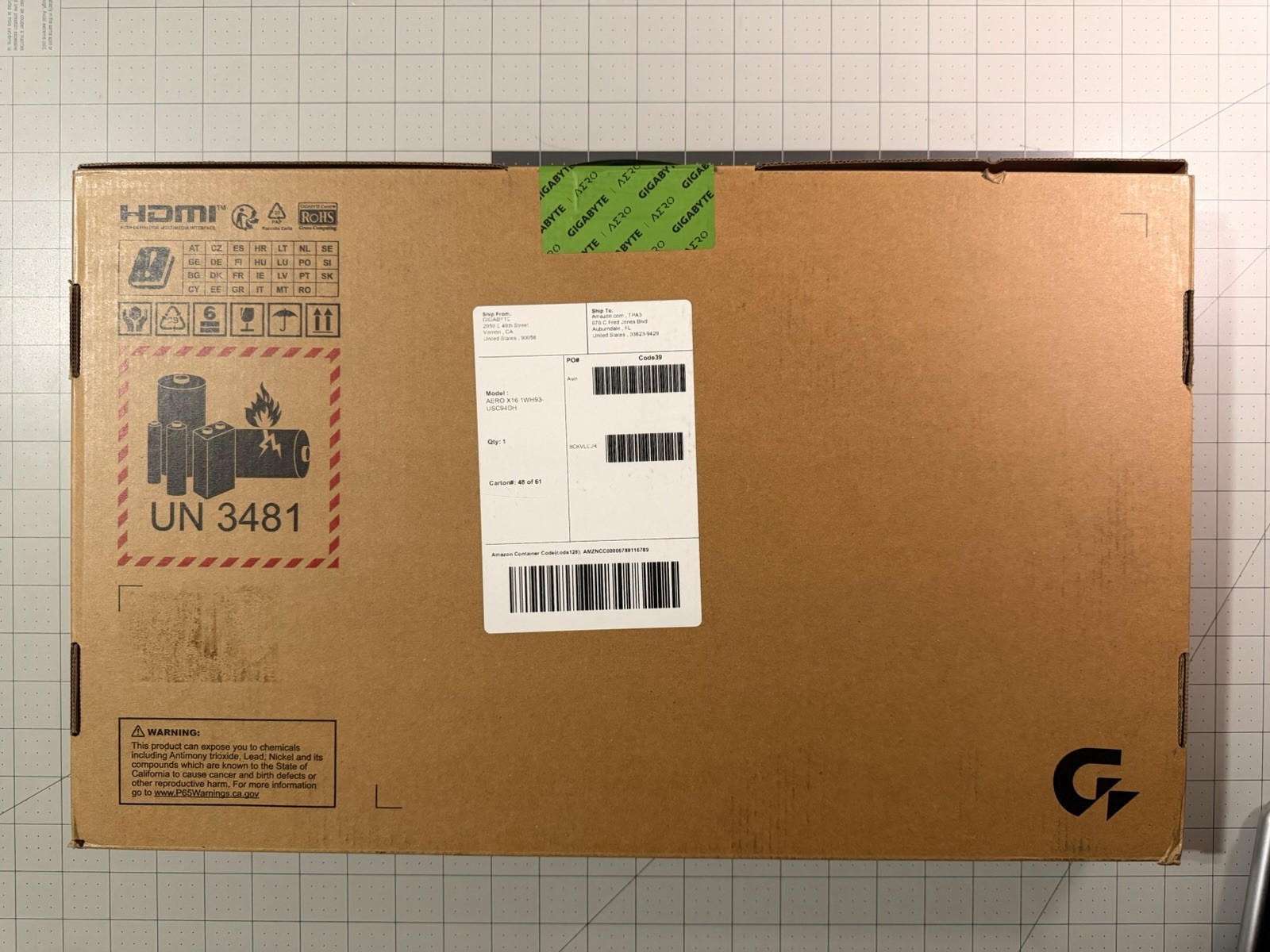 Gigabyte Aero X16 16″ WQXGA AMD Ryzen Al 7 350 16GB 1TB SSD RTX 5070 W11H Laptop