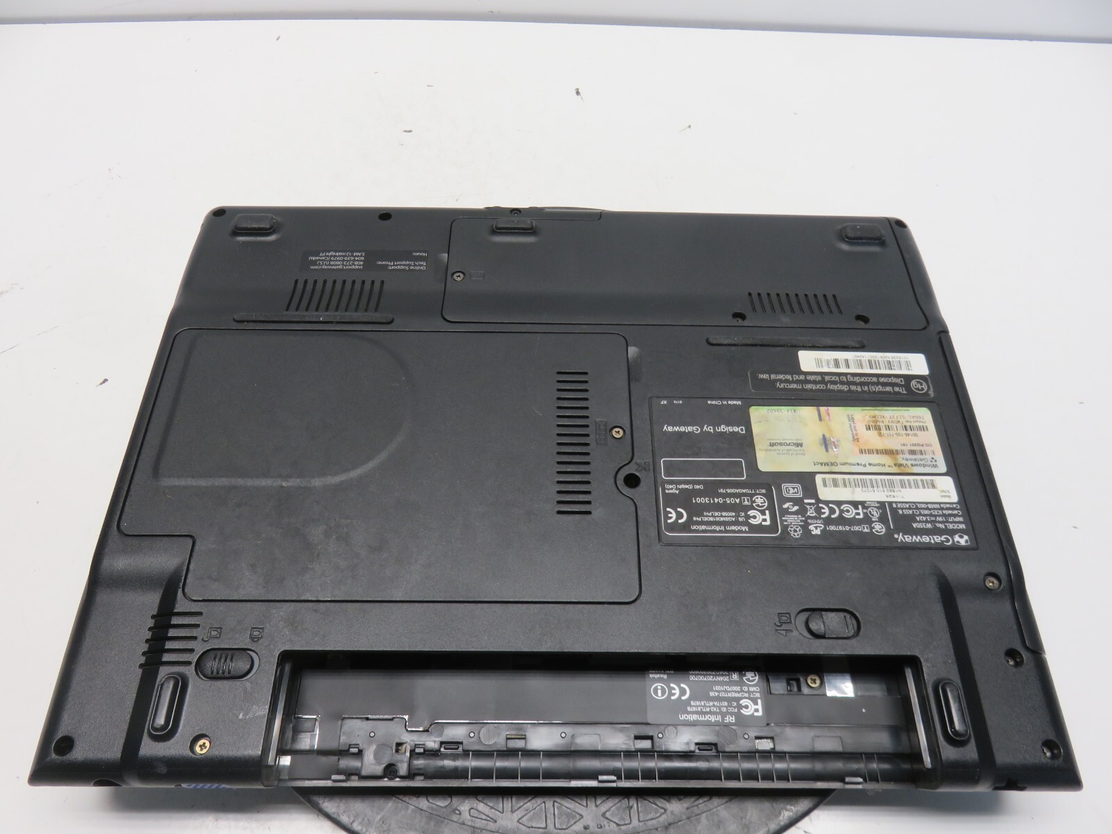 Gateway W350A AMD Turion 64 X2 Mobile TL-60 2000MHz 1.5 GB NO HDD No Batt