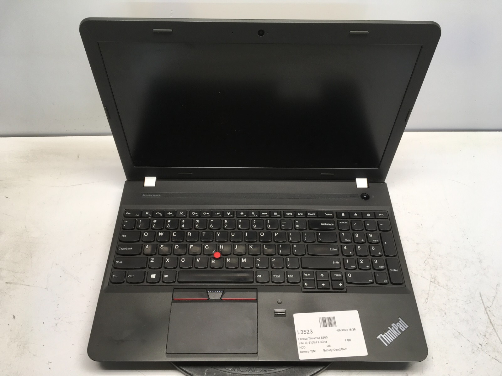Lenovo ThinkPad E560 Intel i3-6100U 2.3GHz 4 GB NO HDD