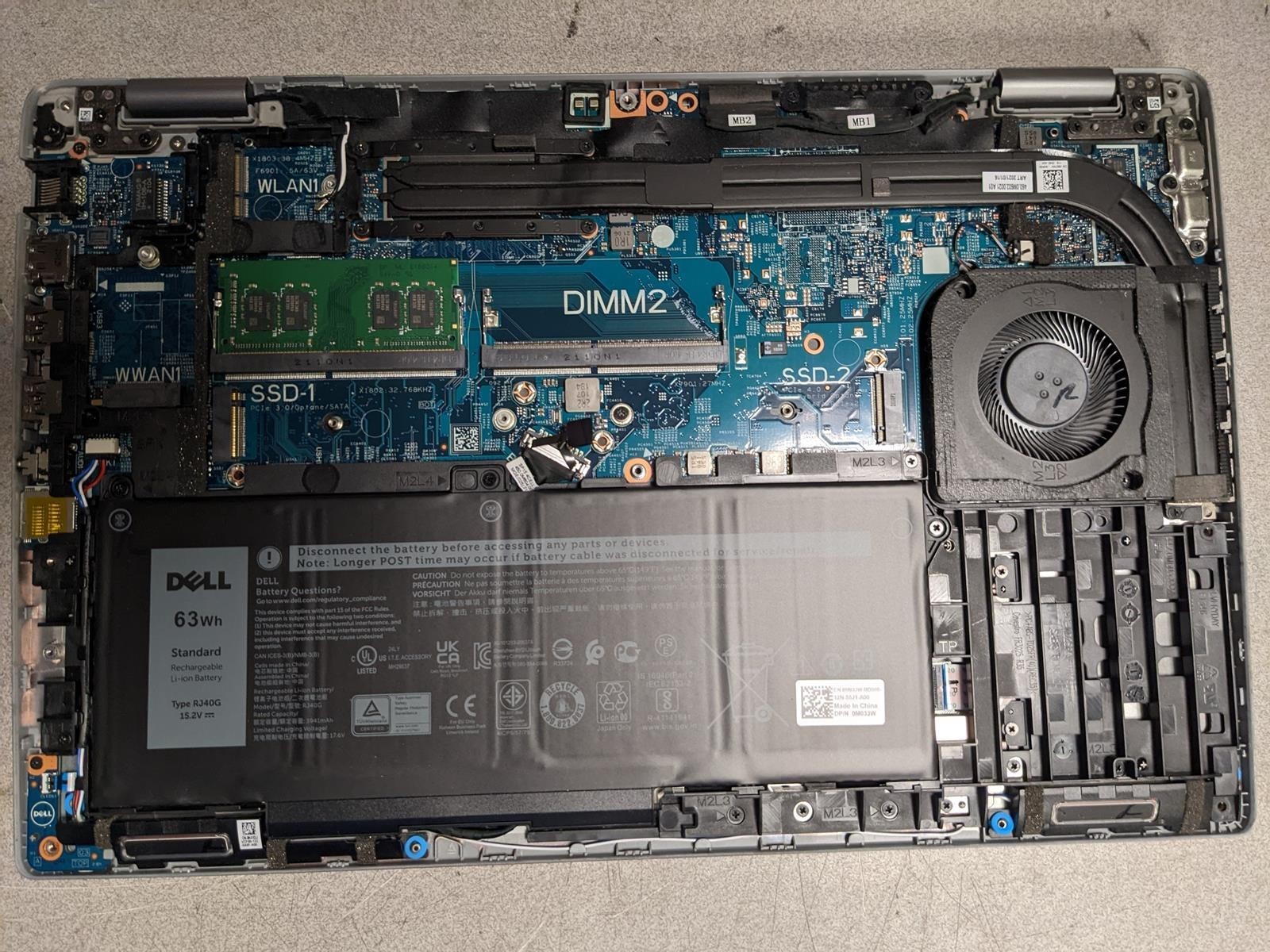 DELL LATITUDE 5520 i7-1185G7 @ 3.0GHz, 8GB RAM, NO HDD/OS – (FOR PARTS)