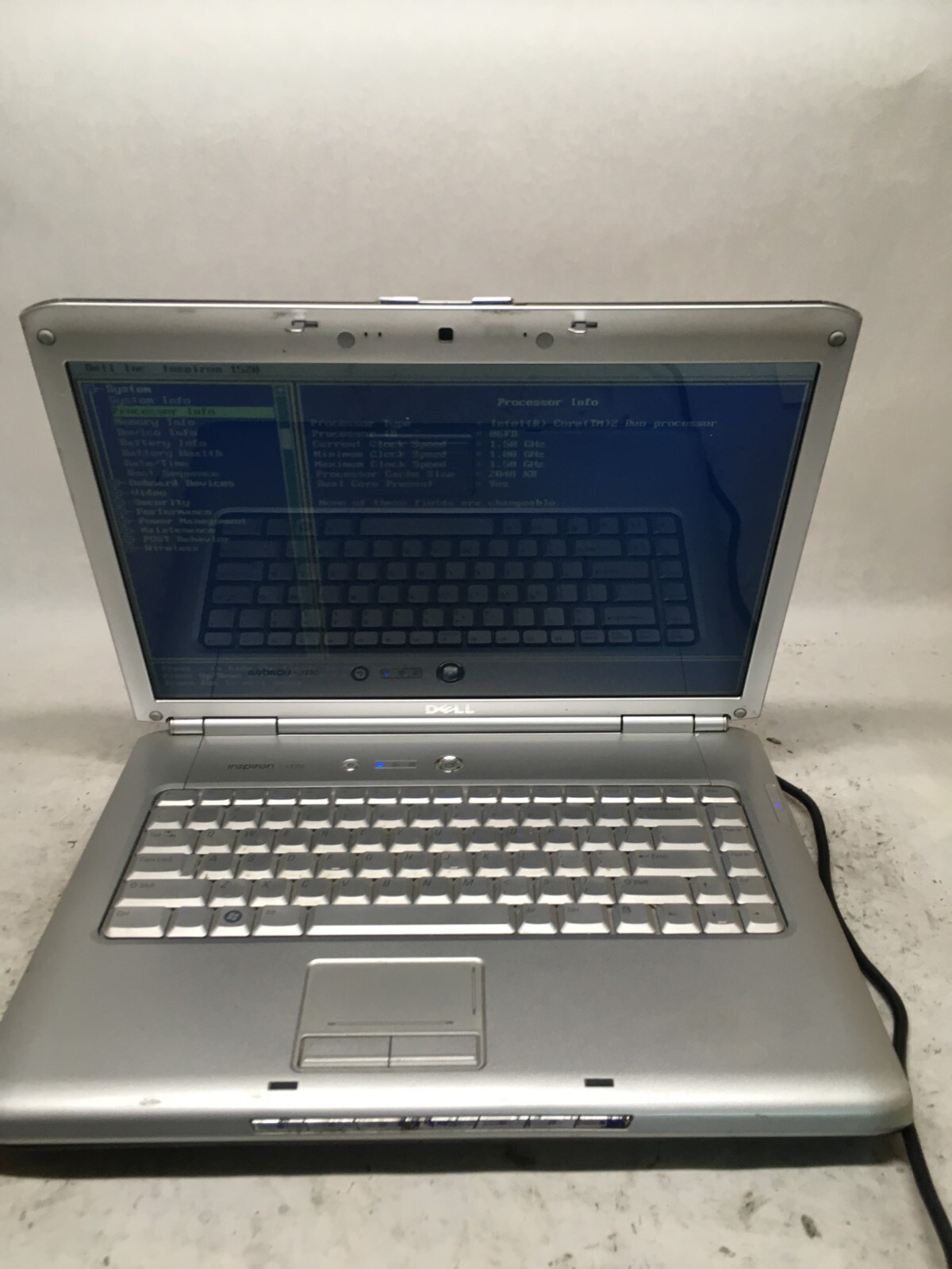 Dell Inspiron 1520 15″ (AS IS) Intel Core 2 Duo @ 1.5 GHz – JZ
