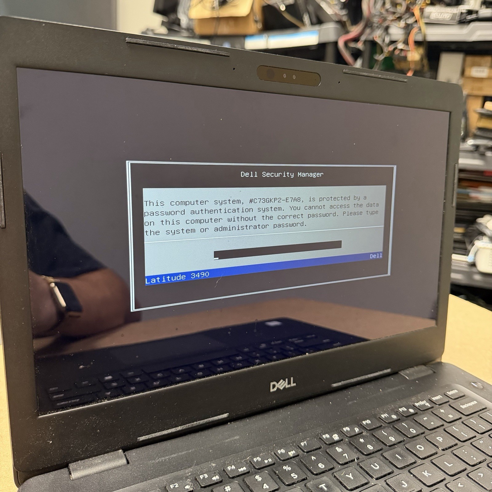 *For Parts/Repair* Dell Latitude 3490, 14″, i5-8250U NO RAM/HD/OS BIOS LOCK