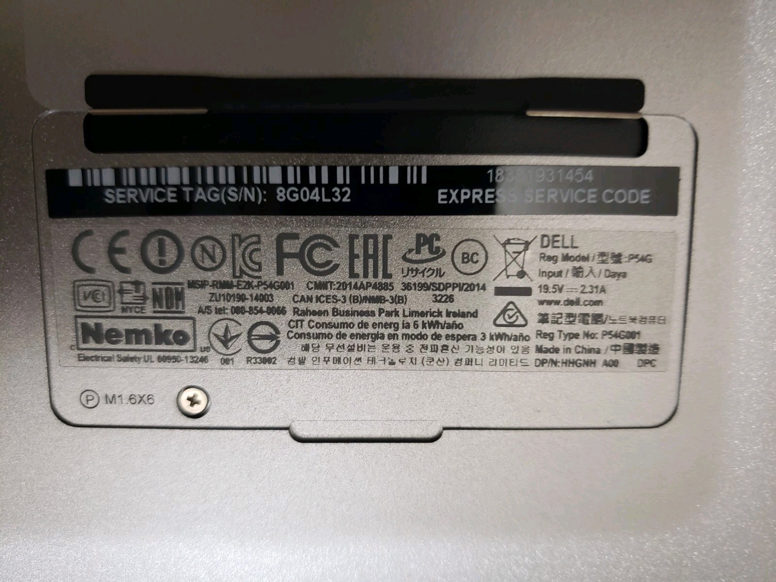 Dell XPS 13” P54G 128GB SSD Silver Laptop BATTERY WONT CHARGE Core i5 4gb Mem
