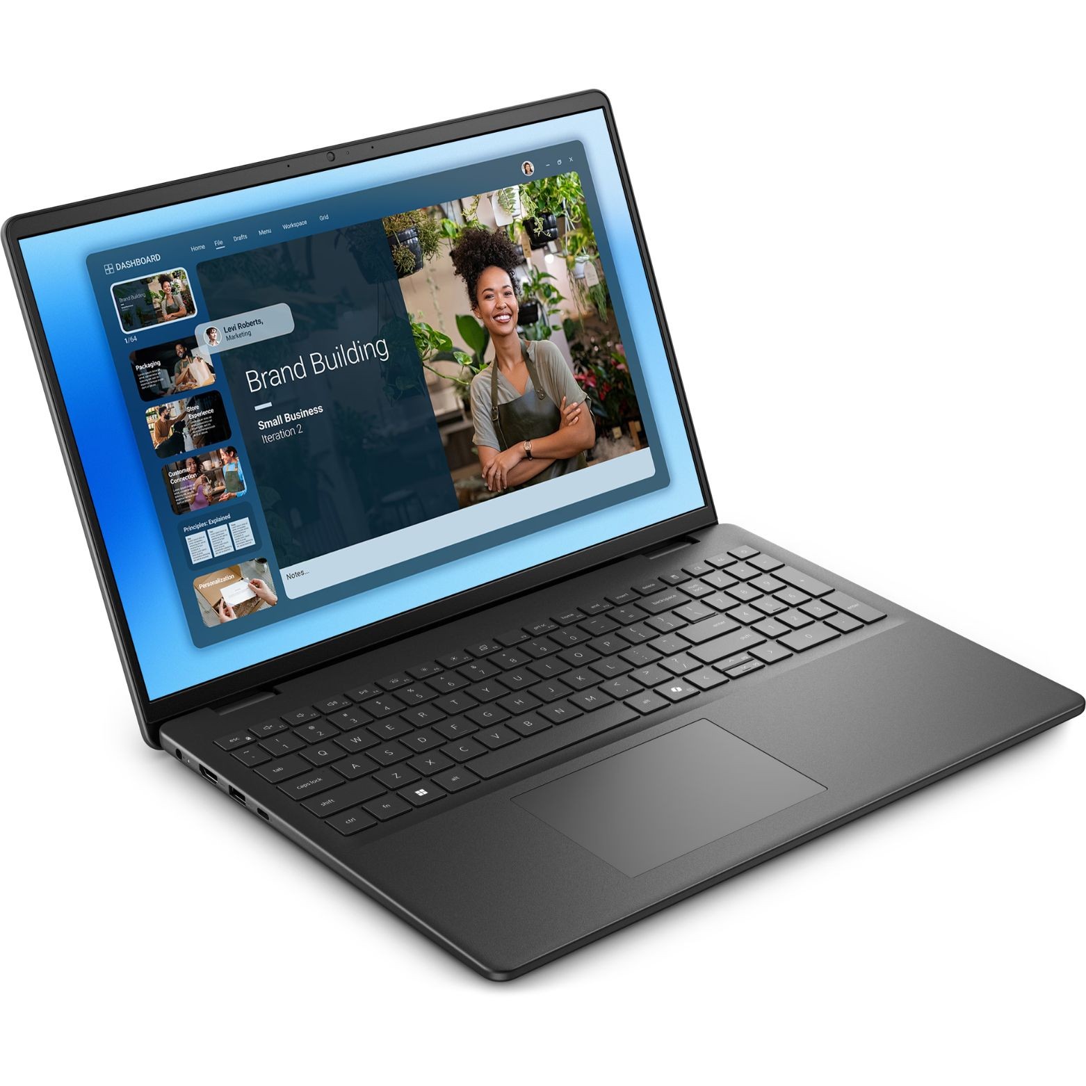 Dell 16 16″ WUXGA Touch Intel 7 150U 1.8 GHz 16 GB 1TB SSD W11H Laptop, Black