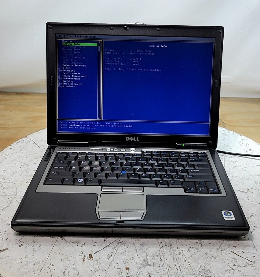 DELL LATITUDE D630 Laptop Intel CORE2 DUO T8300 4GB 60GB SEE NOTES