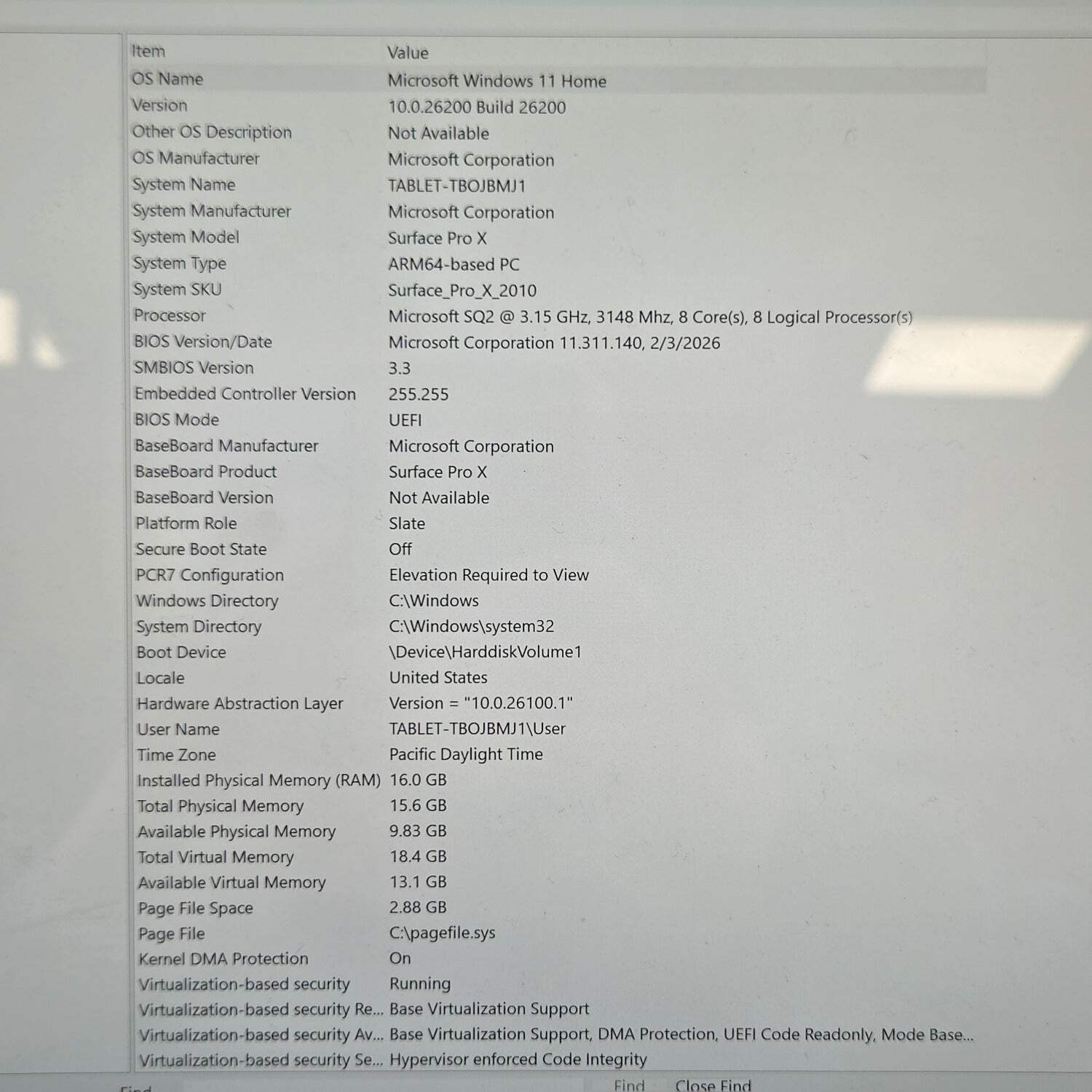 Microsoft Surface Pro X 2010 13″ Microsoft SQ2 3.1GHz 16GB RAM 1TB SSD
