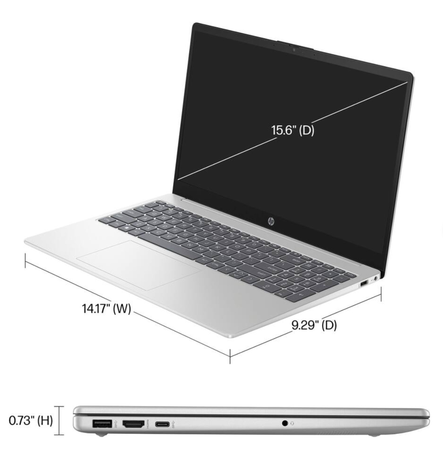 2025 HP Laptop 15-fc0025dx 15.6″ AMD Ryzen 5 7520U 8GB RAM 512GB TOUCH SCREEN