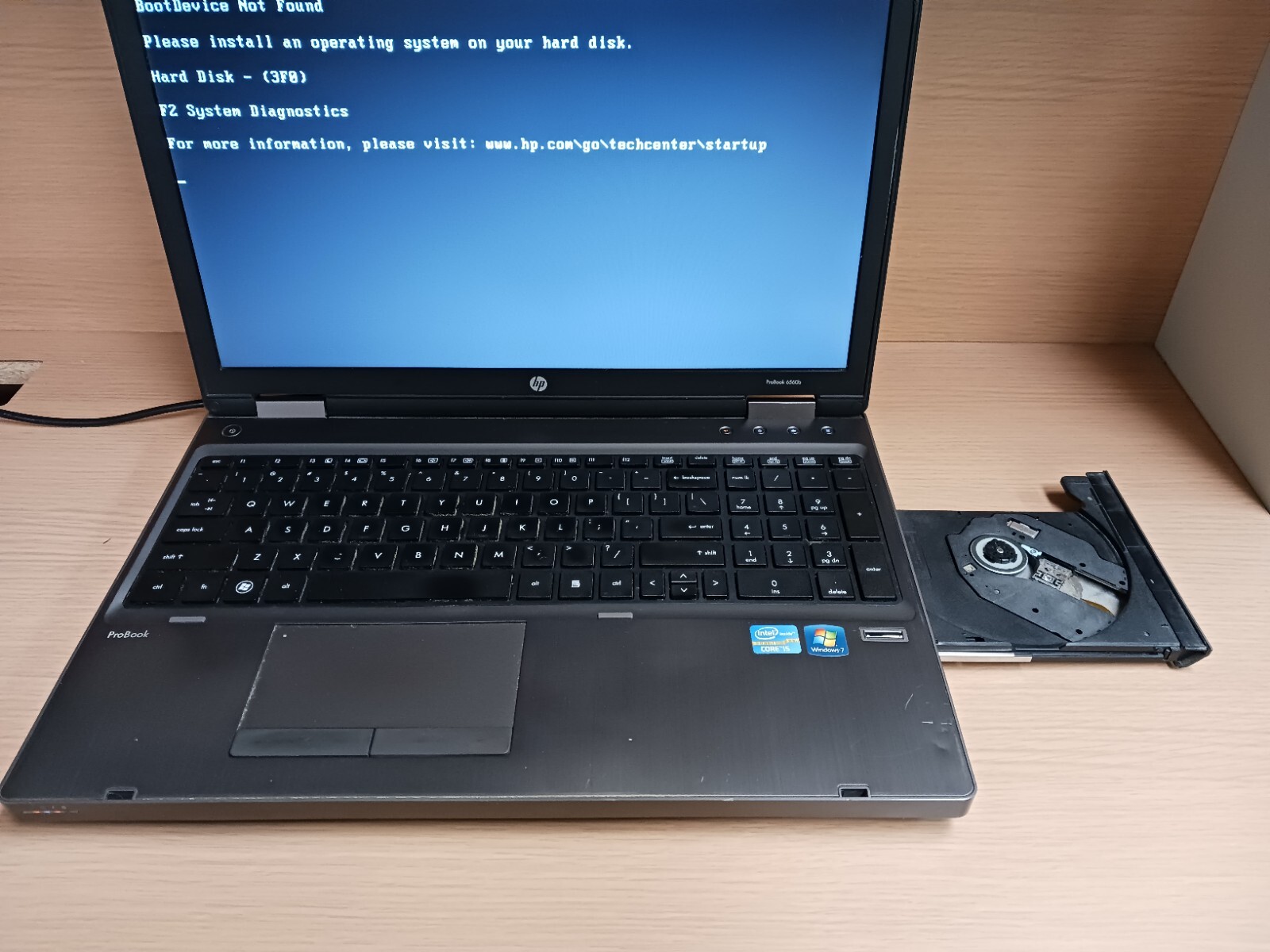 HP ProBook 6560b Laptop Intel Core i5 CPU, 4 GB RAM, No OS/HD/Battery/Charger FP