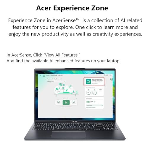 acer Swift Go 16 Intel Evo Edition Laptop | 16″ 1920 x 1200 Touch, Silver