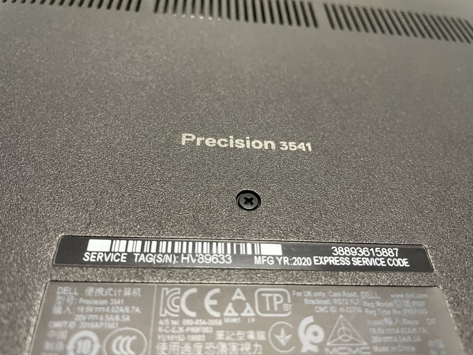 Dell Precision 3541 Mobile Workstation Intel(R) Core(TM)i7-9850H CPU @2.6 GHz 44