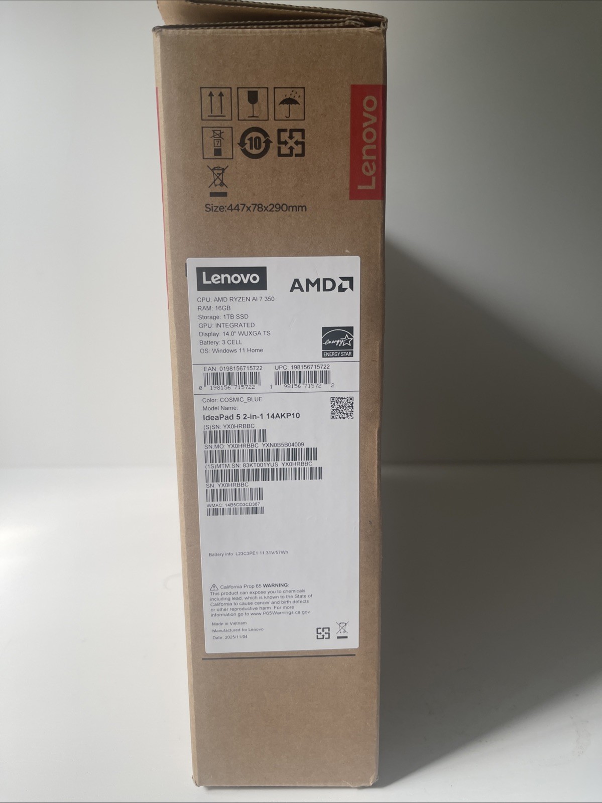 Lenovo Ideapad 5 2-in-1 14″ Ryzen Ai 7 350 16GB 1TB SSD Windows 11 Touch + pen