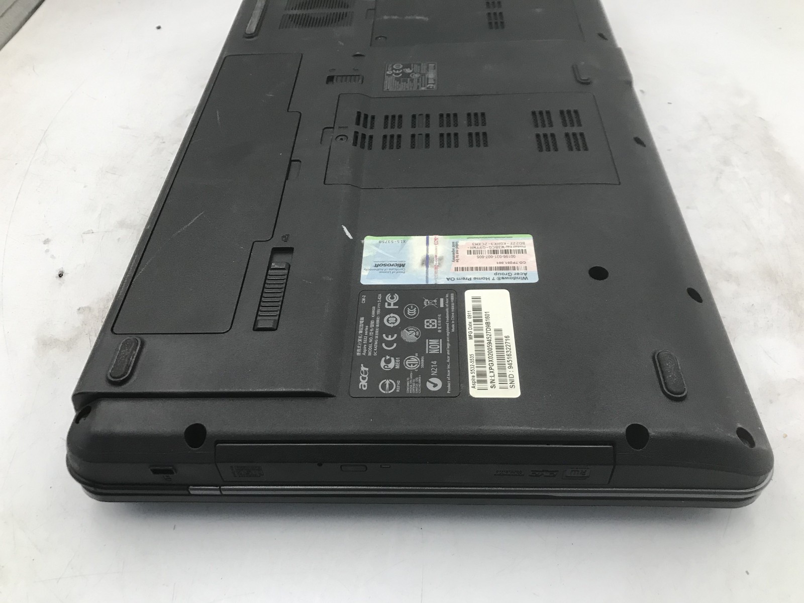 ACER ASPIRE 5532 5535 – FOR PARTS/NO BOOT – AMD ATHLON 64 – 3GB RAM – READ – BB!