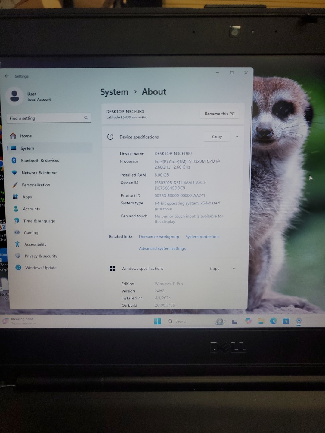 Dell Latitude E5430 14” (240gb SSD, Intel Core i5-3320M, 8GB RAM) W11P 110425-1