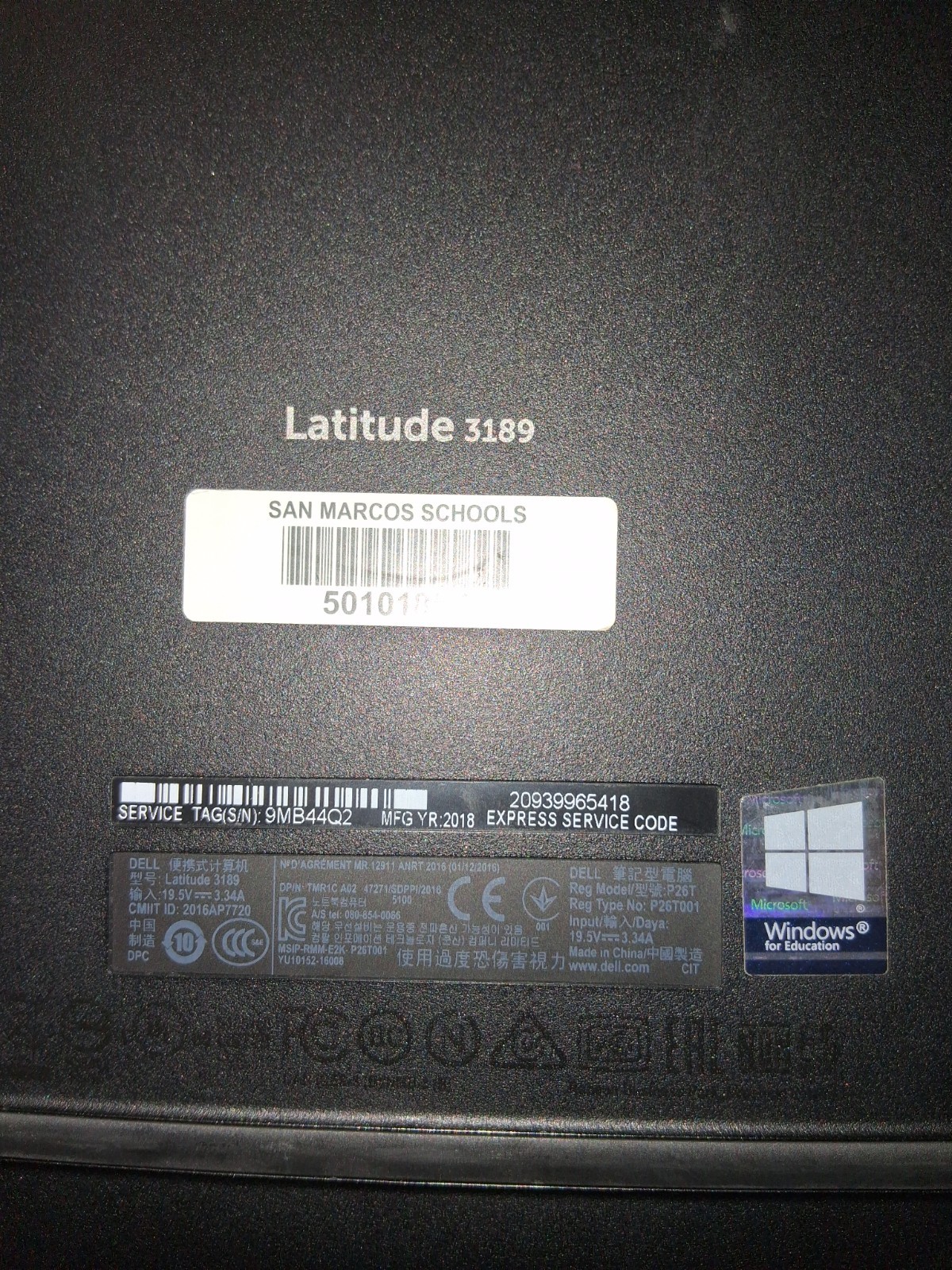 Dell latitude 3189 2 in 1 touchscreen