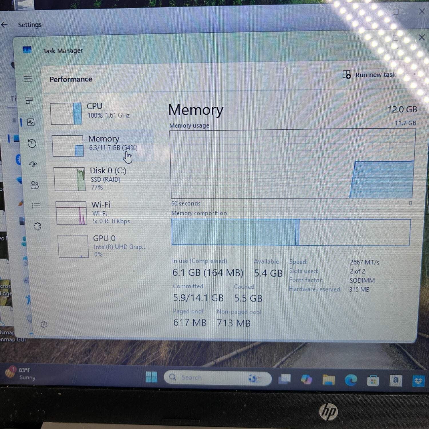 HP Laptop 15-DY1023DX 15.6″ i5-1035G1 1.2GHz 12GB RAM 256GB SSD