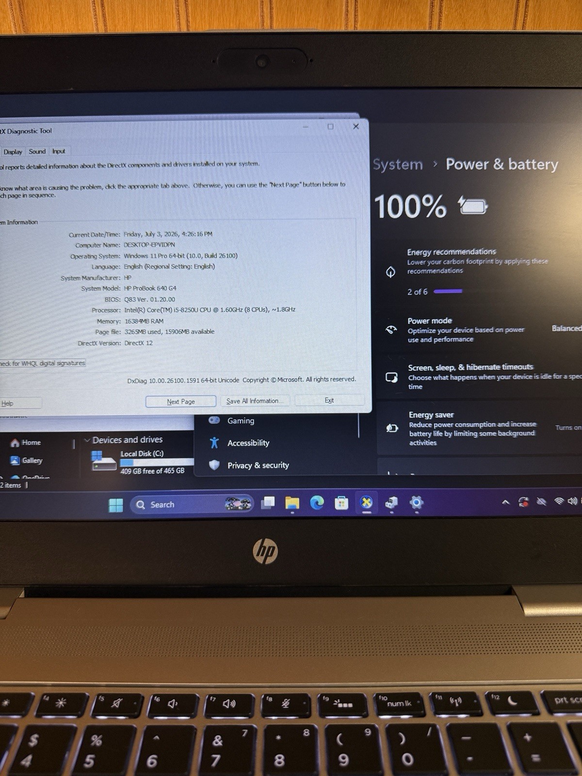 HP ProBook 640 G4 14″ | i5-8250U | 16GB RAM| 1TB Dual Storage SSD+HDD|Win 11Pro