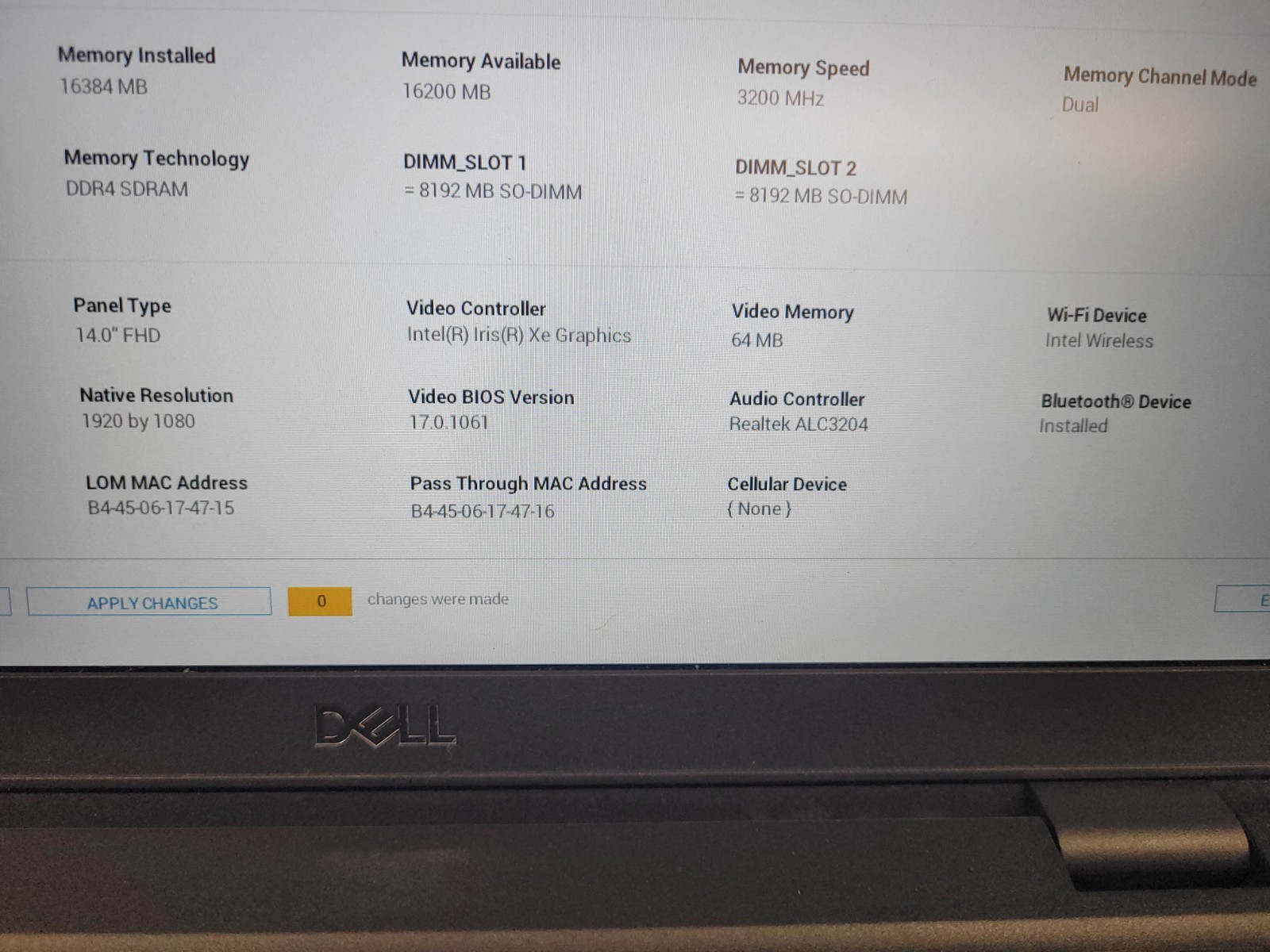 Dell Latitude 3420,i5-1145G7@2.60GHz,8GB Ram,256GB NVMe,No OS