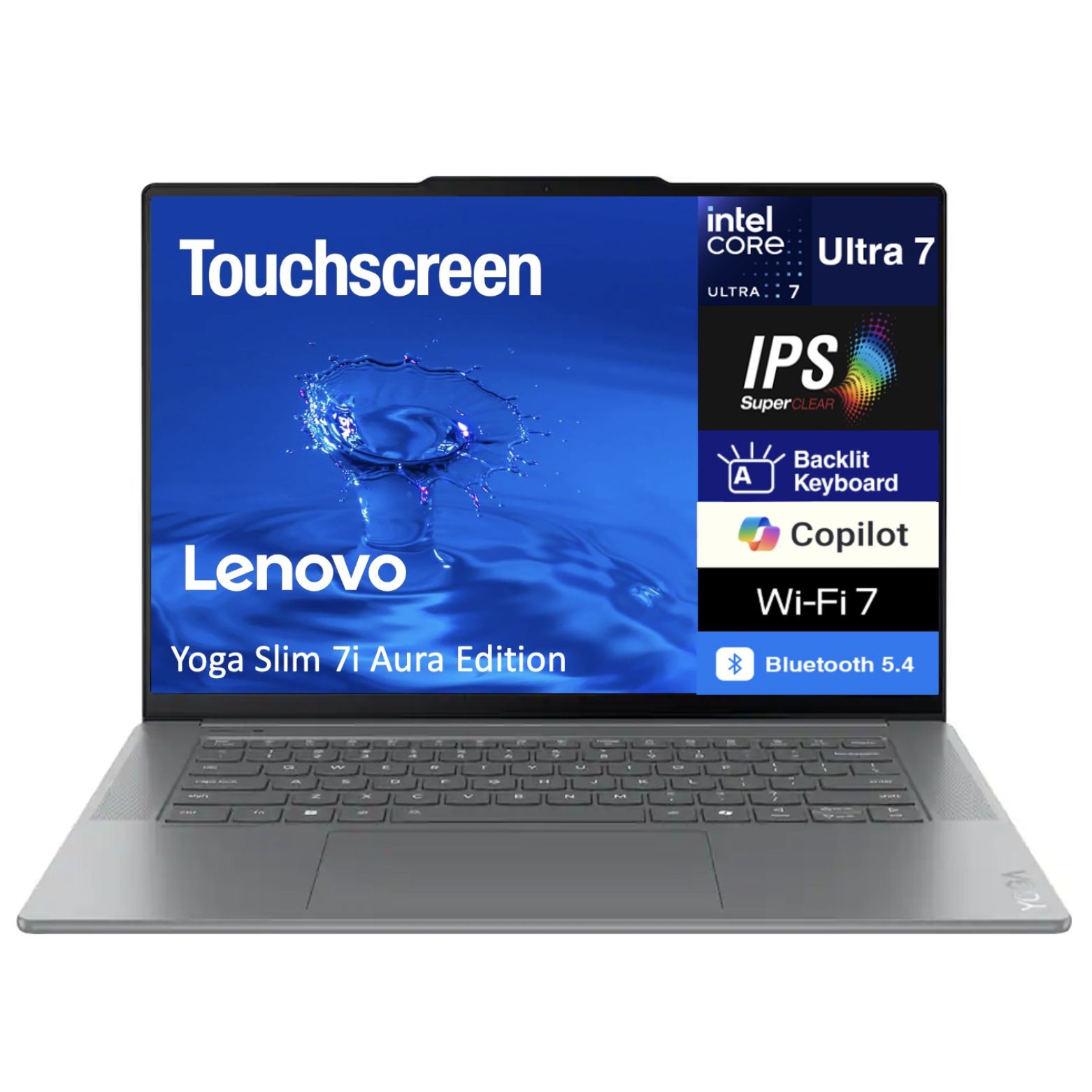 Lenovo 15.3″ 2.8K Touch Intel Ultra 7-258V 2.2GHz 32GB 1TB SSD W11H Laptop, Grey
