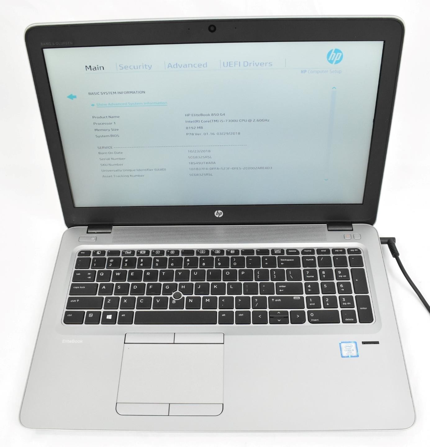 HP EliteBook 850 G4 Laptop i5-7300U 2.6GHz 8GB 256GB SSD 15.6″ No OS
