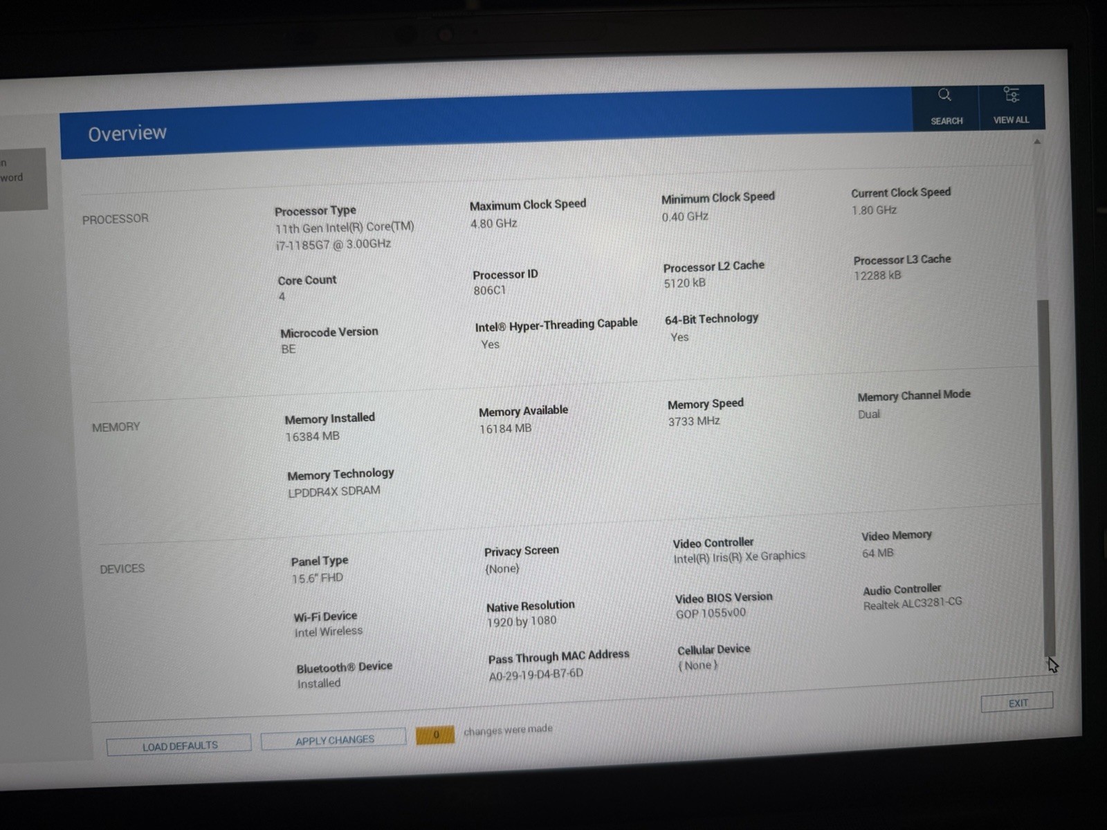 Dell Latitude 7520 15.6″ i7-1185G7 3.00GHz 16GB 512GB SSD Black