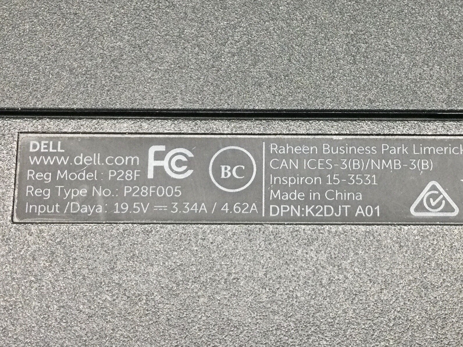 Dell Inspiron 15-3531 – 15.5” Laptop – UNTESTED