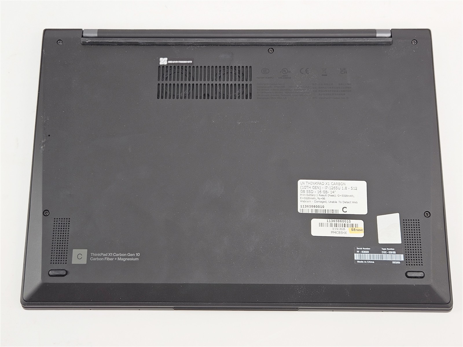 Lenovo ThinkPad X1 Carbon Gen 10 14″ Intel Core i7-1265U 1.8GHz 16GB 512GB SSD