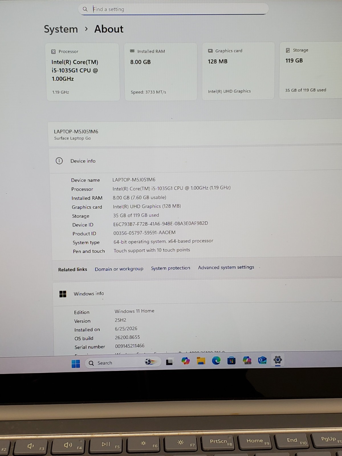 Microsoft Surface Book Go Laptop – 128GB i5 A1943 8GB RAM- 12.4in TouchScreen