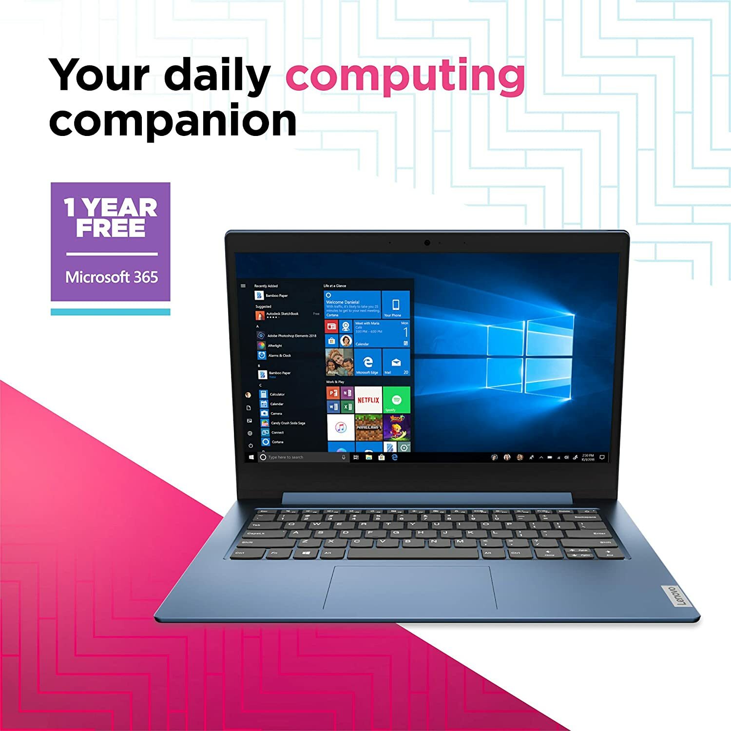 Laptop, 14.0″ HD (1366×768) Display, Intel Celeron N4020 Processor 4GB DDR4 RAM