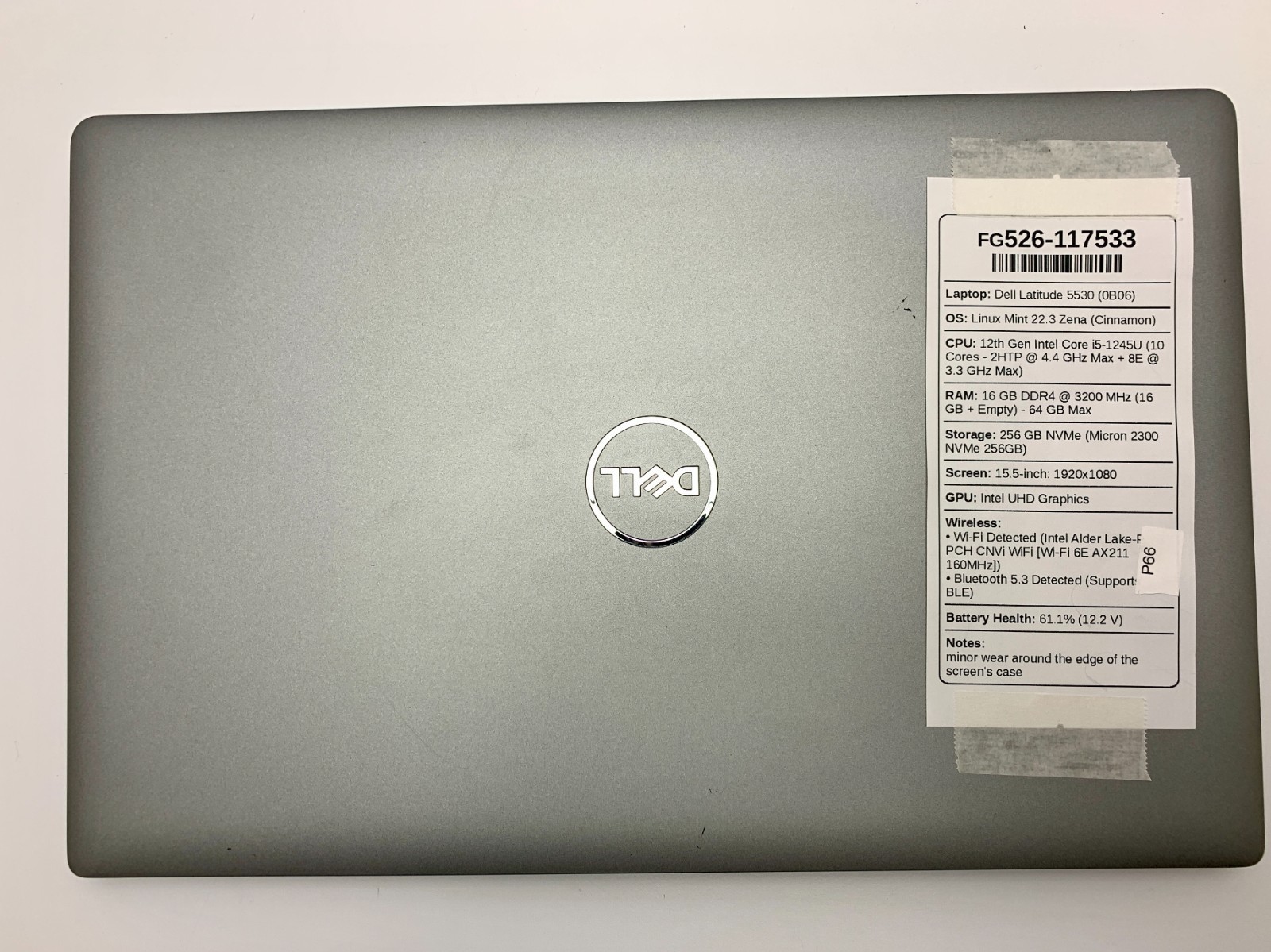 Dell Latitude 5530 | i5-1245U | 16GB RAM | 256GB NVMe | LINUX