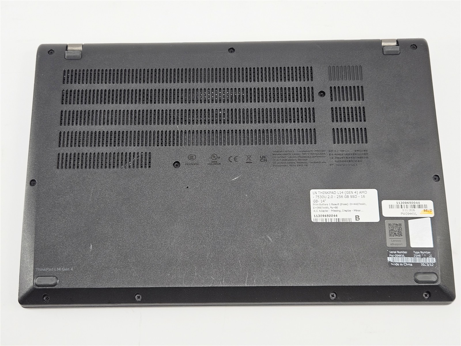 Lenovo ThinkPad L14 Gen 4 AMD Ryzen 5 Pro 7530U 16GB 256GB SSD 14″ Webcam