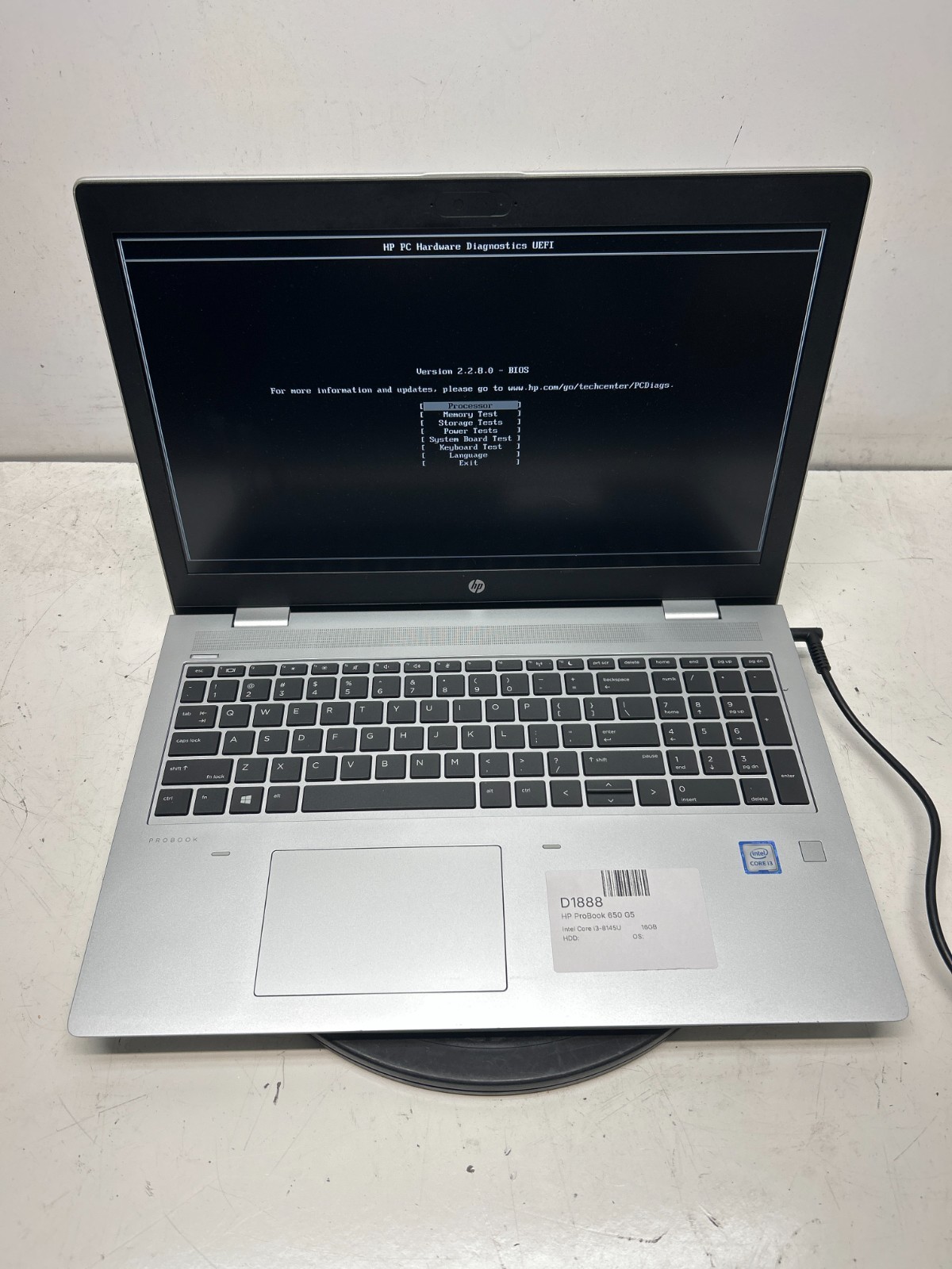 HP ProBook 650 G5 Intel Core i3-8145U 16GB NO HDD