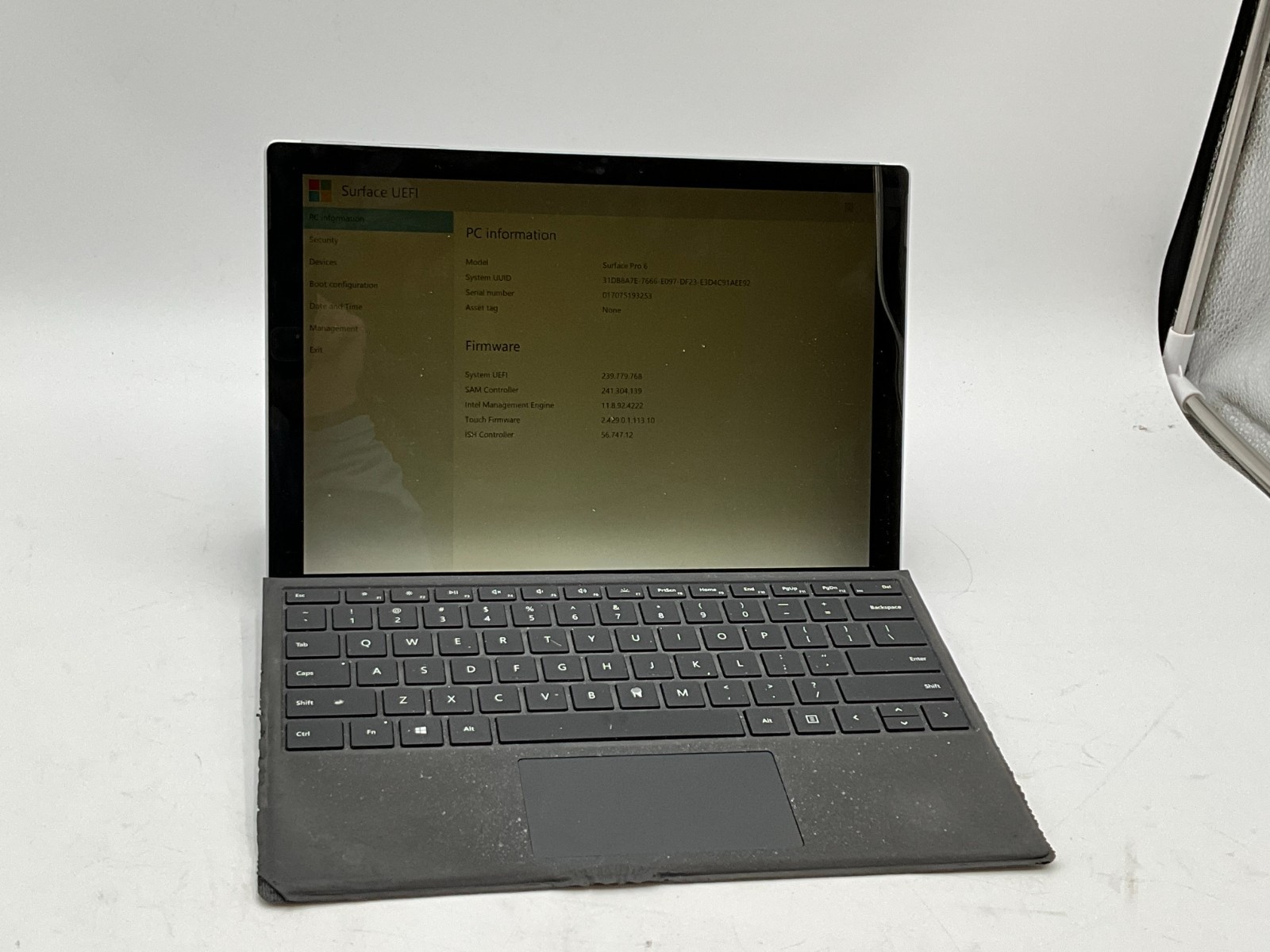MICROSOFT Surface Pro 6 NO OS *BURN Intel Core i5 / 16GB / 256GB 017075193253