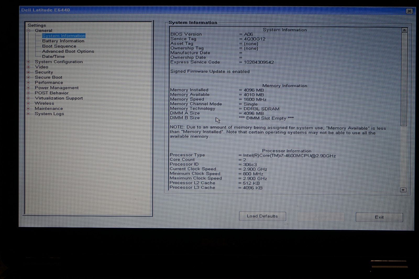 ^ Dell Latitude E6440 i7-4600M @ 2.9GHz 4GB Ram No HD #C1542