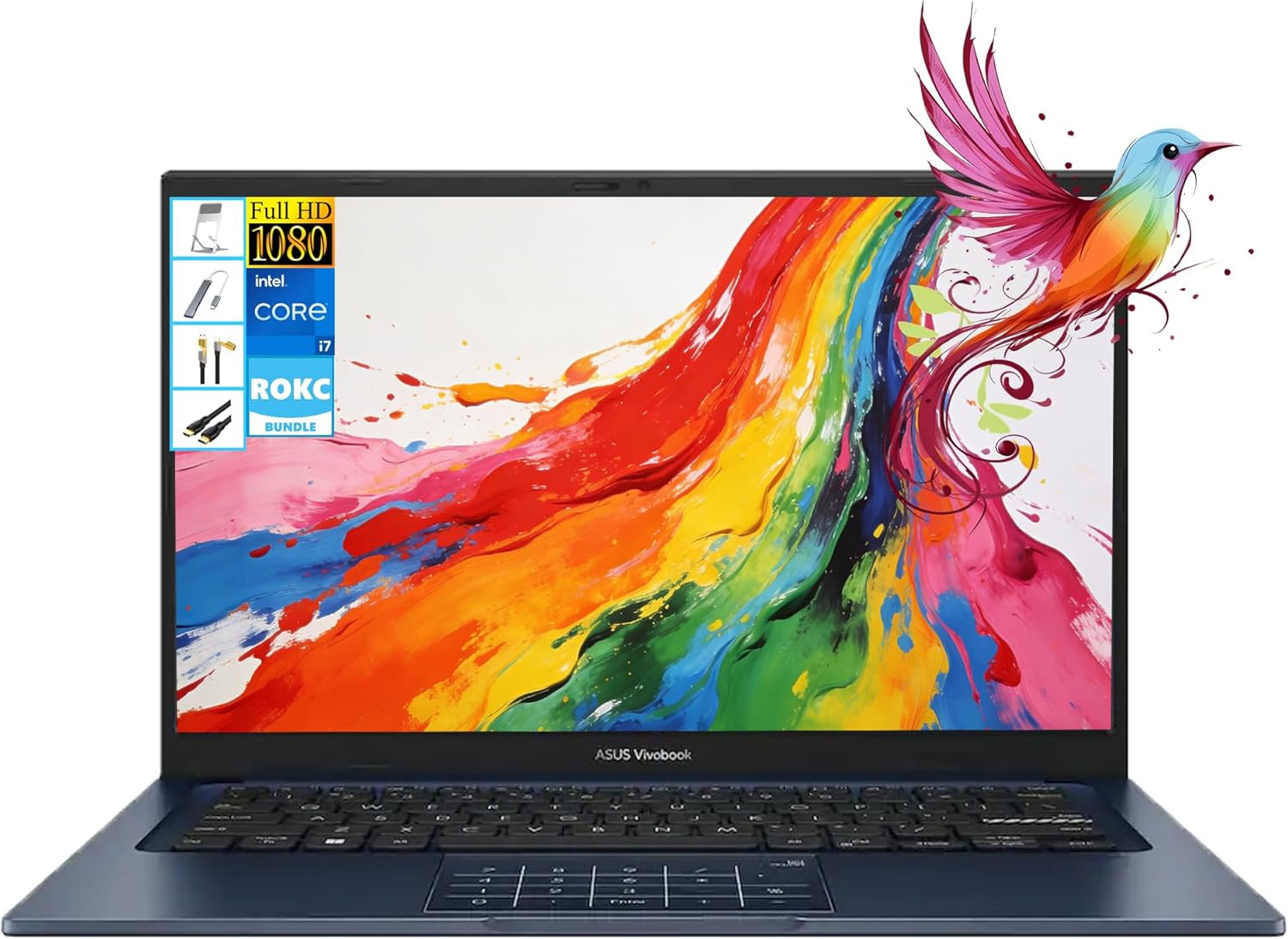 Vivobook 14″ FHD Laptop, 13Th Gen Intel Core I7-1355U(10-Core), 12GB RAM|512GB S