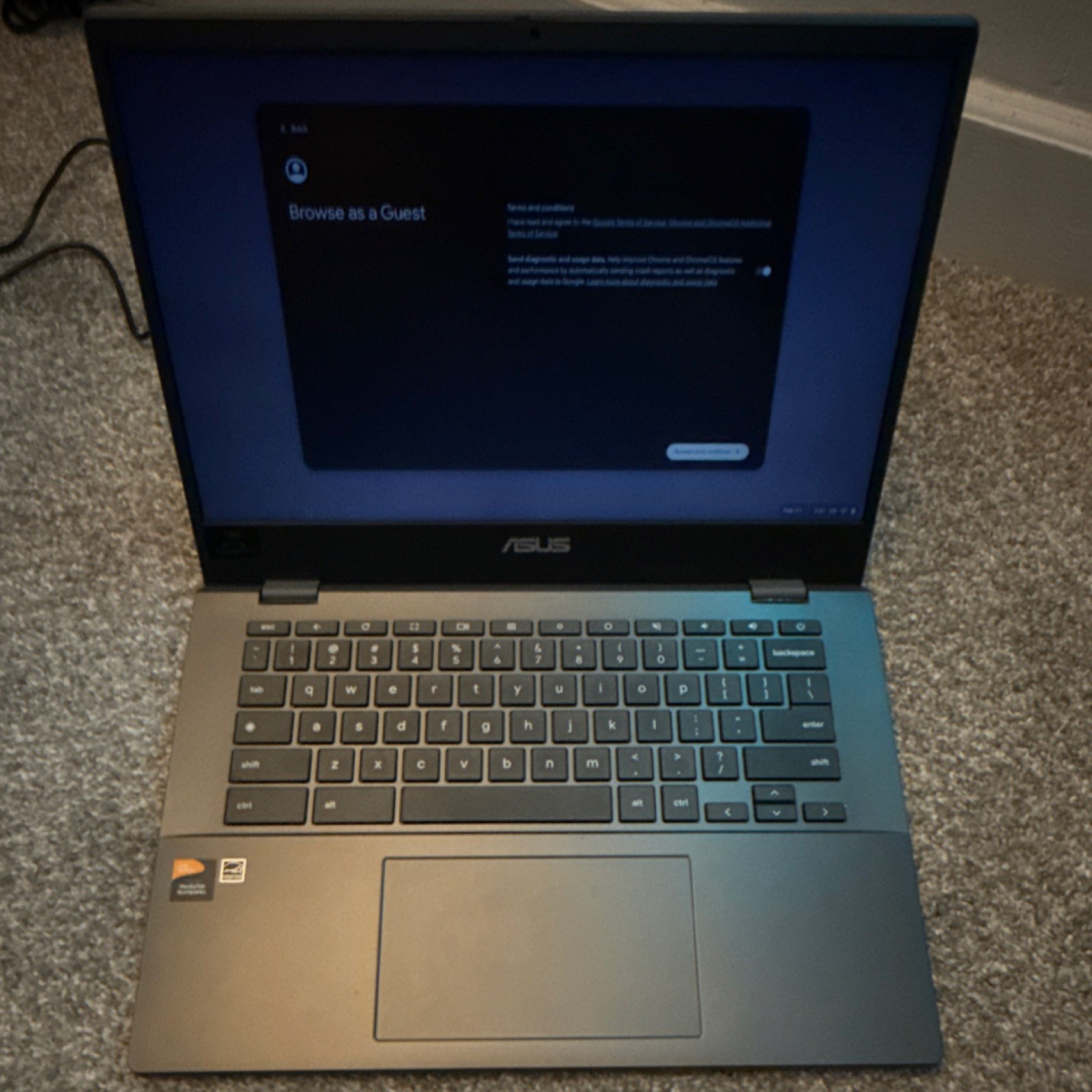 ASUS Chromebook CM1402C 14″ Laptop Chrome OS MediaTek Gray Wi-Fi Bluetooth