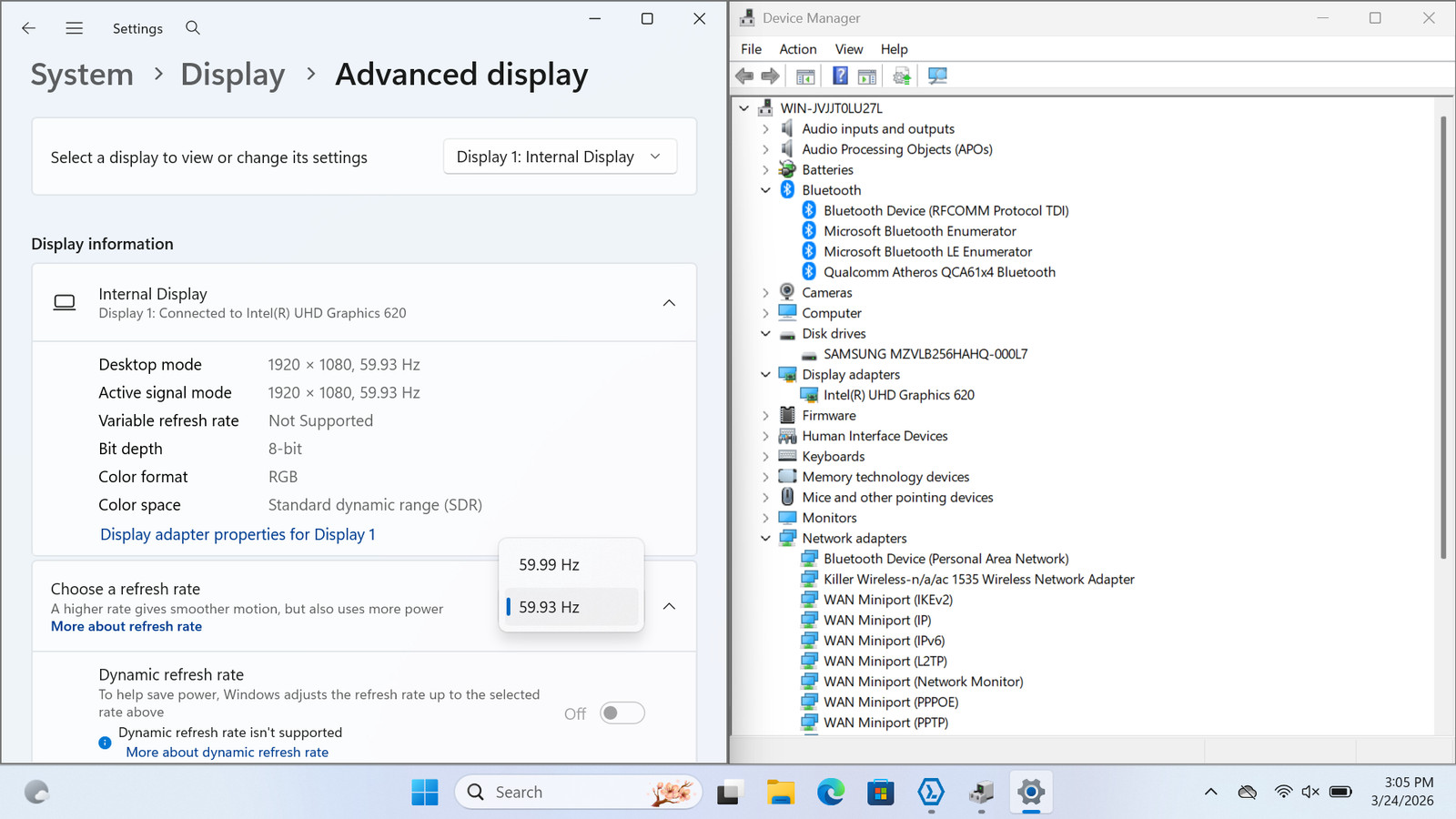 Dell XPS 13 9360 13″ FHD I7-8550U 256GB SSD 8GB W11 Webcam Backlit *READ*