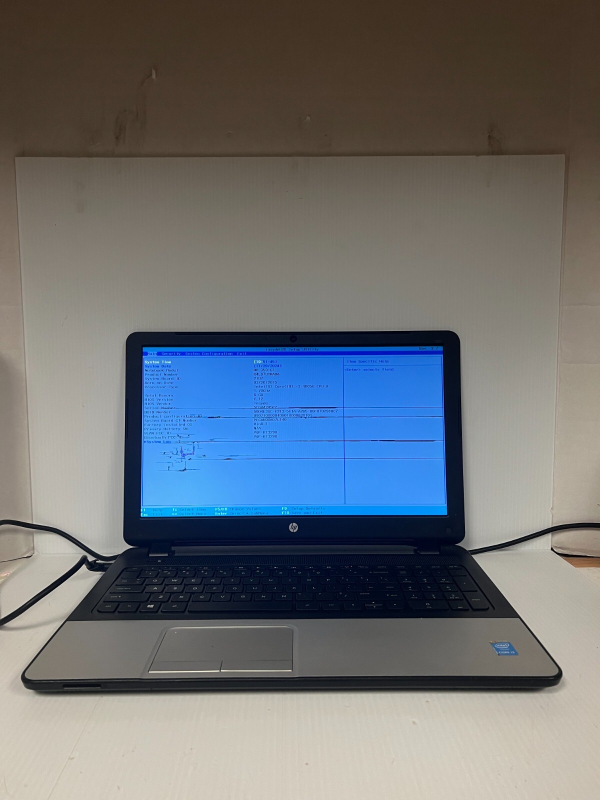 HP 350 G1 Laptop 15″ Laptop, I3-4005U, 6GB RAM, No HDD