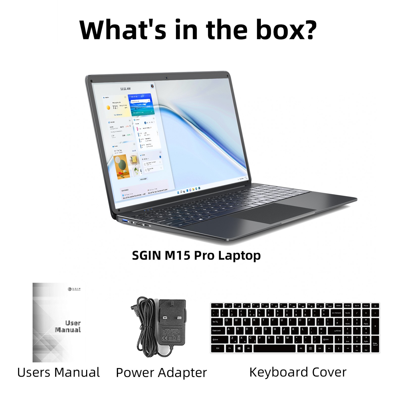 SGIN NEW Portable Laptop 15.6″ Intel Celeron 4GB RAM 128GB SSD Windows 11
