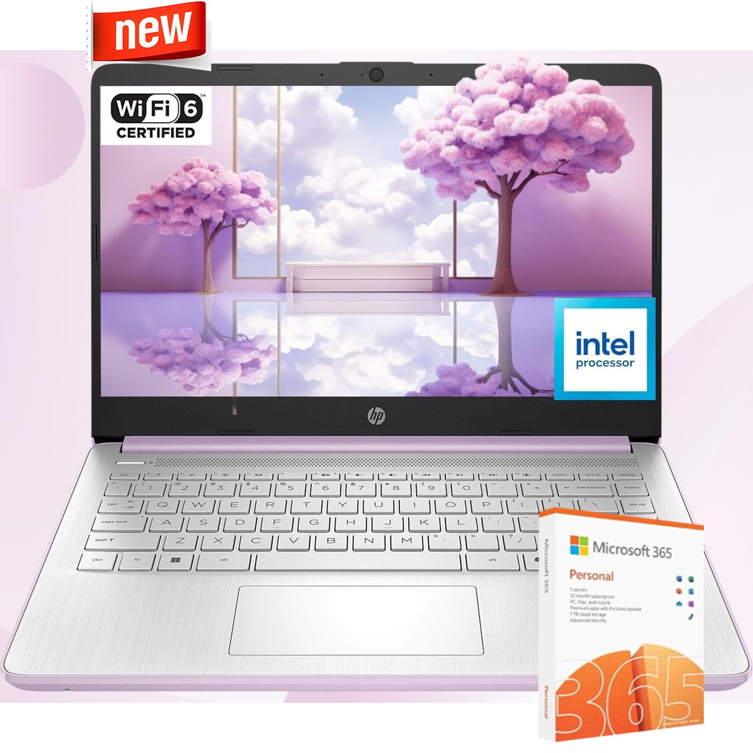 2025 HP 14 Student Laptop,Intel 4-Core N150,UpTo 16GB 384GB(128GB UFS+256GB MSD)
