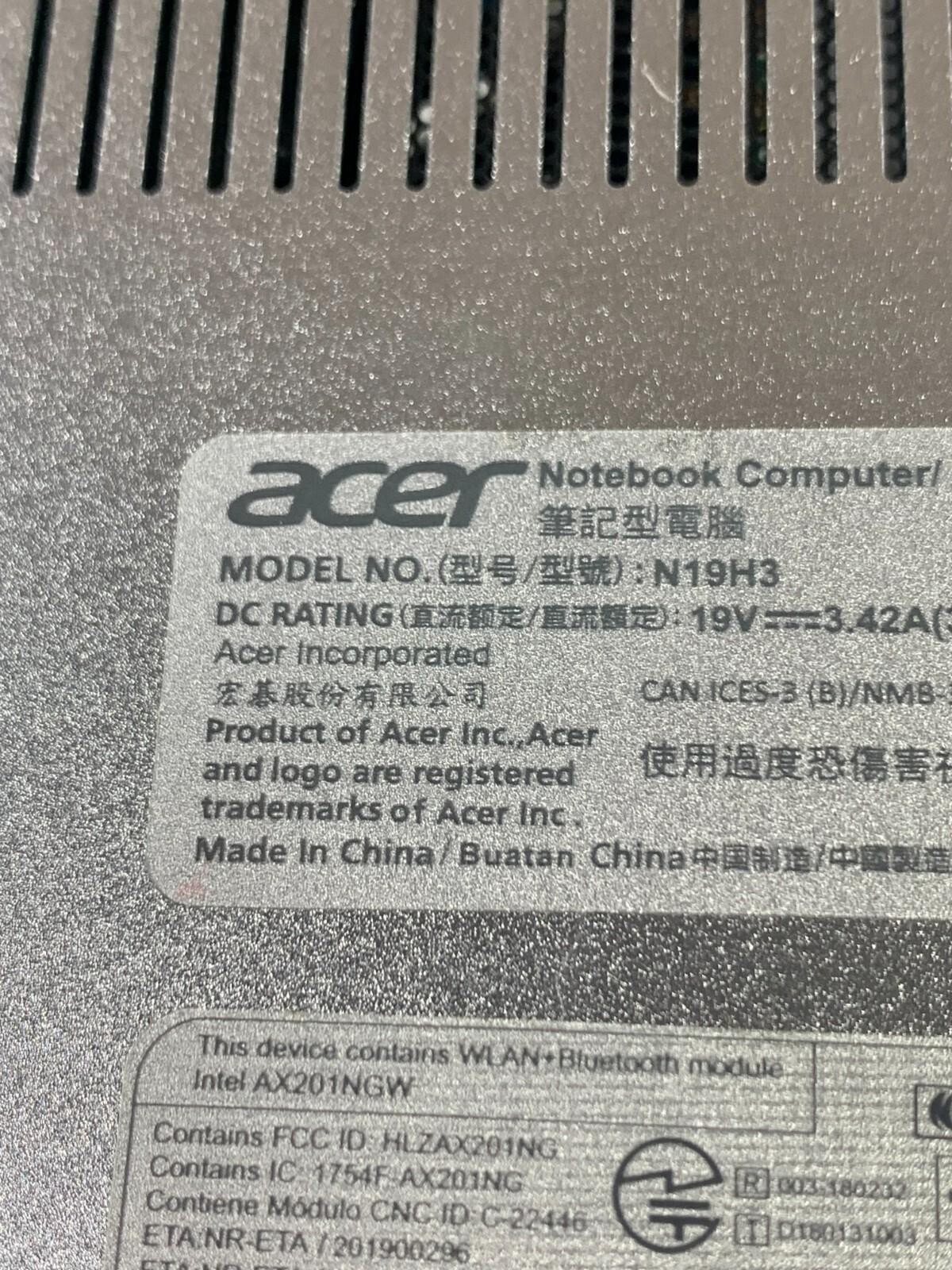 Acer Swift 3 Silver Laptop- N19H3 13.5″ i5 10th Gen | For Parts