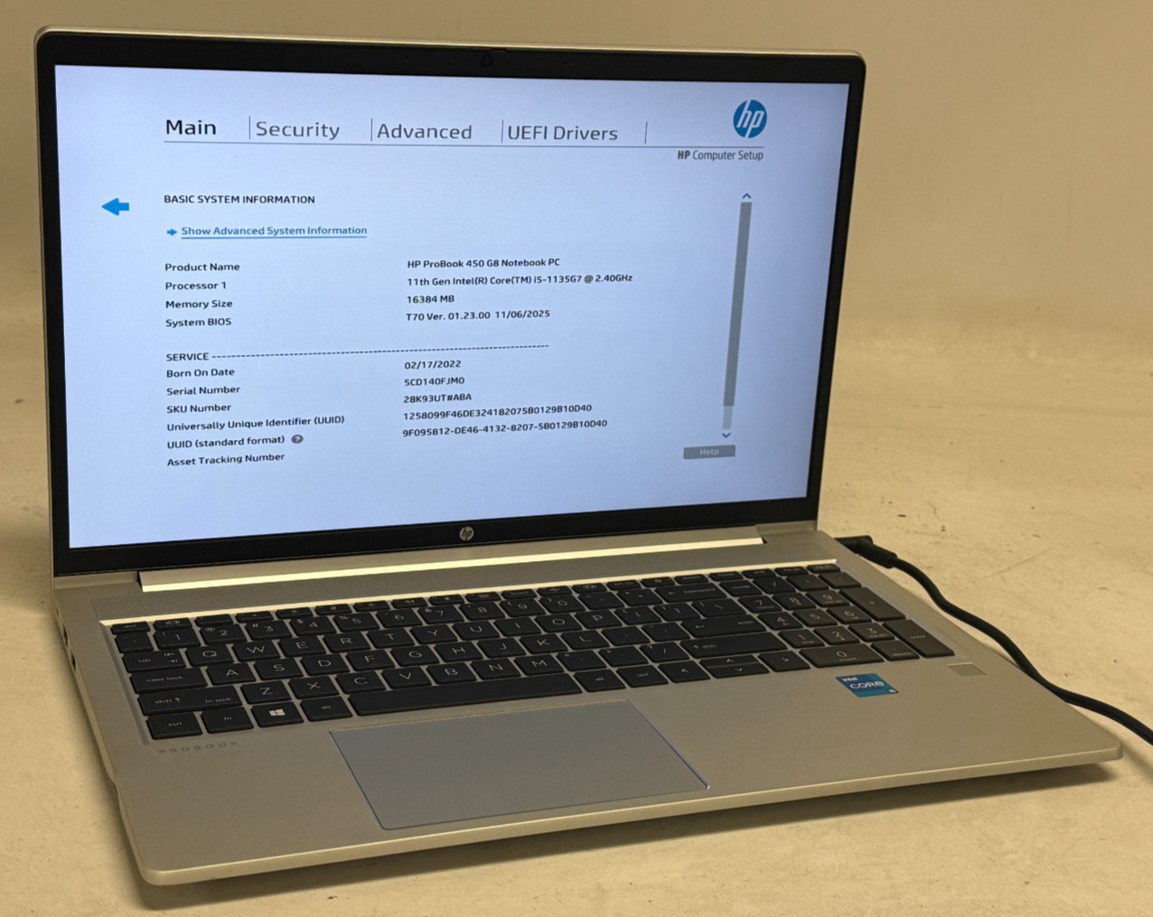 HP ProBook 450 G8 15.6″ (i5-1135G7 2.40GHz – 16GB RAM – NO OS/HDD)
