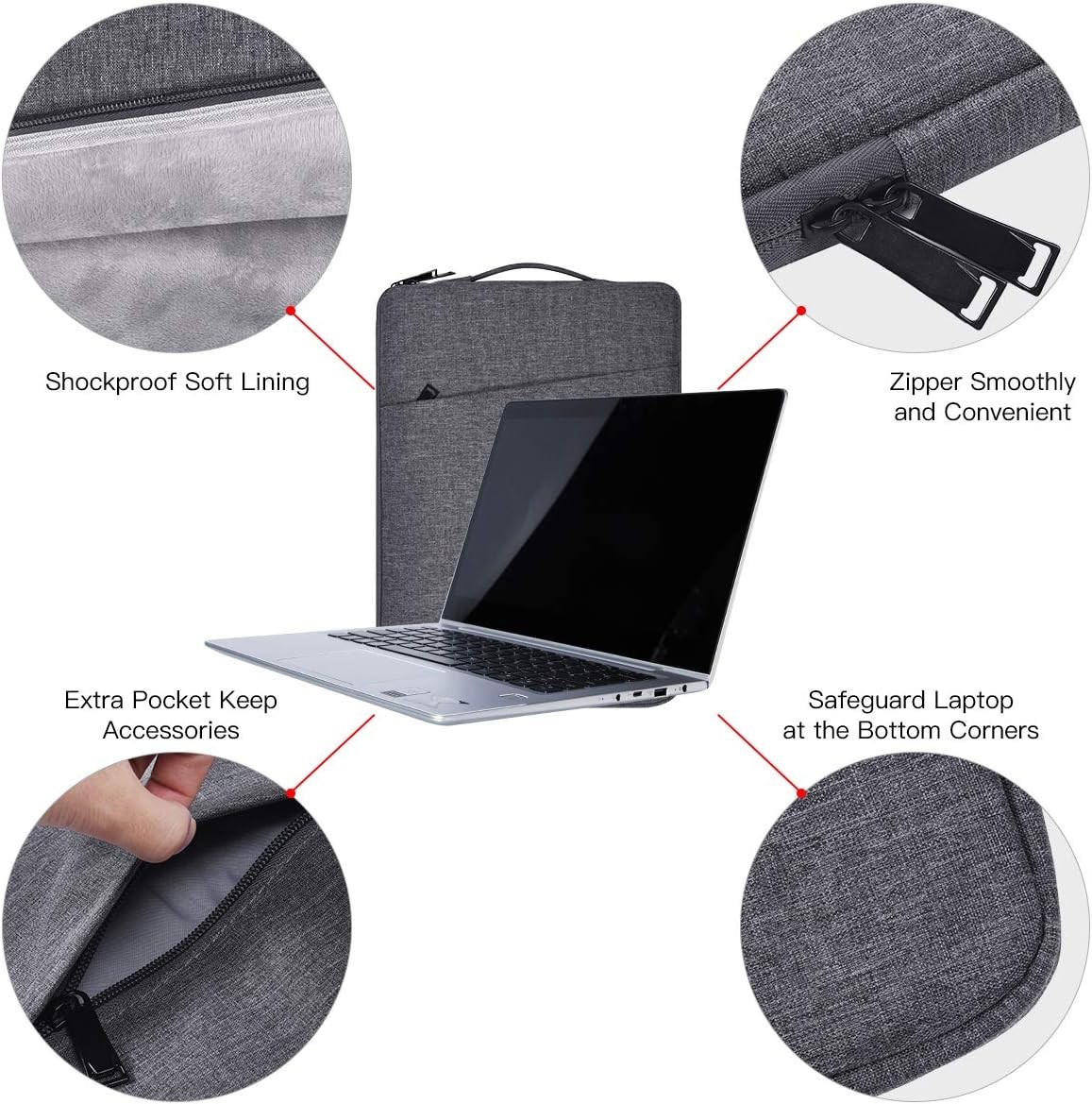 14 Inch Laptop Sleeve Case for Acer Chromebook Plus 514/ Aspire 14, HP Lenovo De