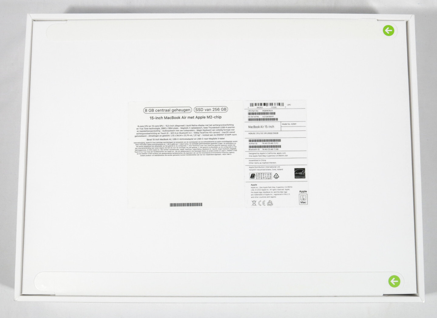 PRL) APPLE MACBOOK AIR 15-INCH 2023 M2 8GB 256GB NOTEBOOK PC COMPUTER SSD 2023