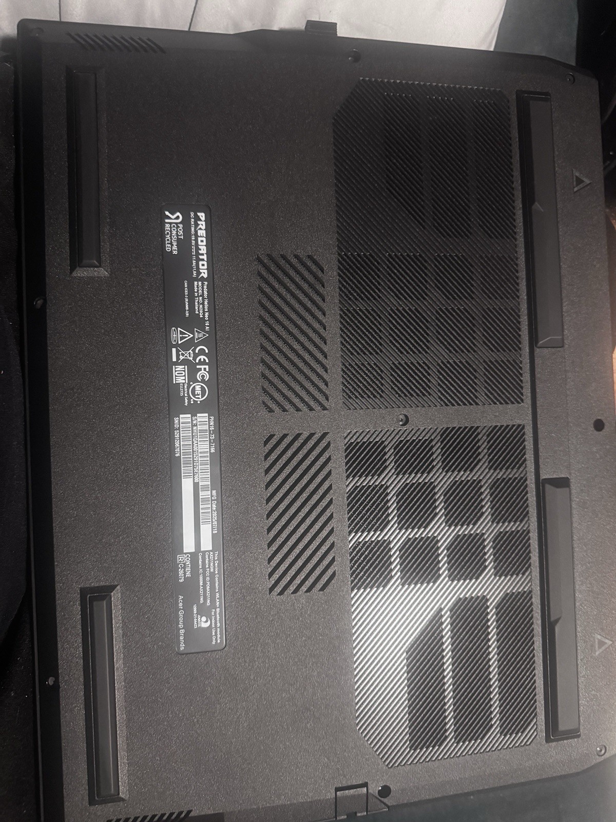 Acer Predator Helios Neo 16 QHD+ Ultra 7 255HX 16GB 1TB RTX Win11 Black