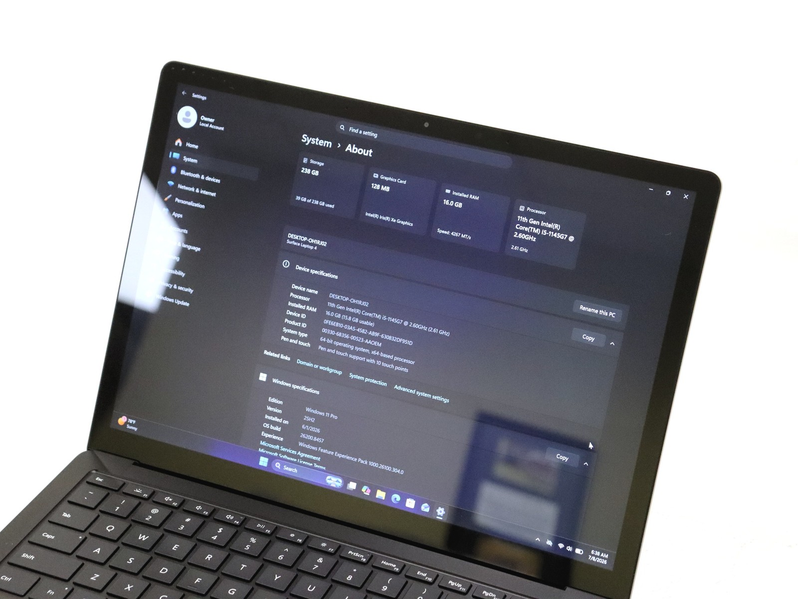 Microsoft Surface Laptop 4 1951 13.5″ Touch Intel i5-1145G7 16GB 256GB NVMe W11P