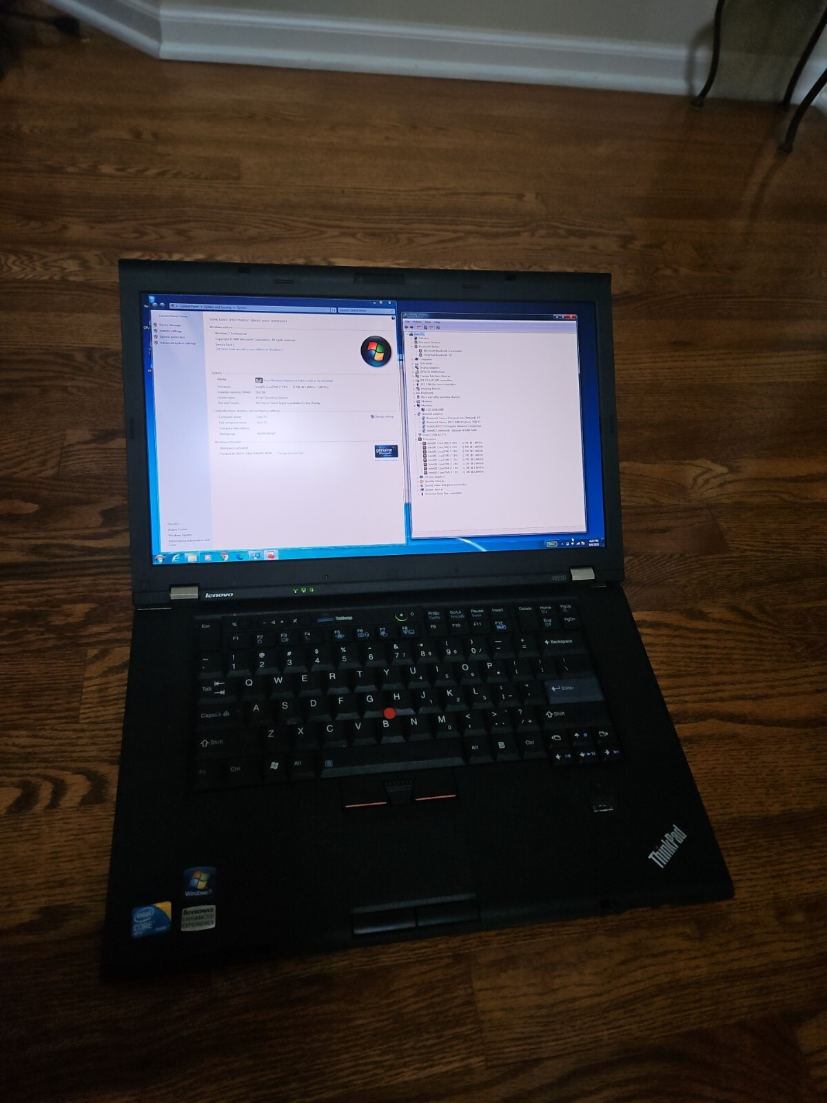 Lenovo ThinkPad W510 i7-720QM 16GB/240GB SSD 1920×1080 screen.Win 7 Ready to Use