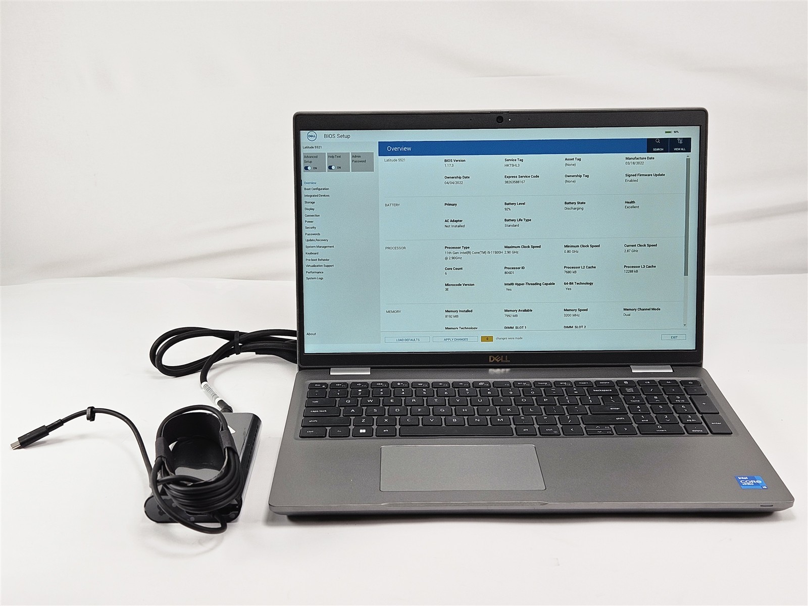 Dell Latitude 5521 Intel Core i5-11500H 8GB 256GB SSD 15.6″ Intel UHD Graphics