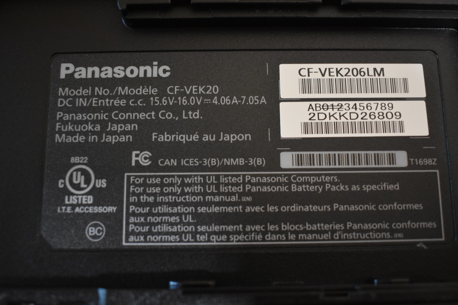 Panasonic Toughbook CF-20 1.6 GHz Core i5-7Y57 @ 1.2GHz 8GB 512GB Win10 Hours 0