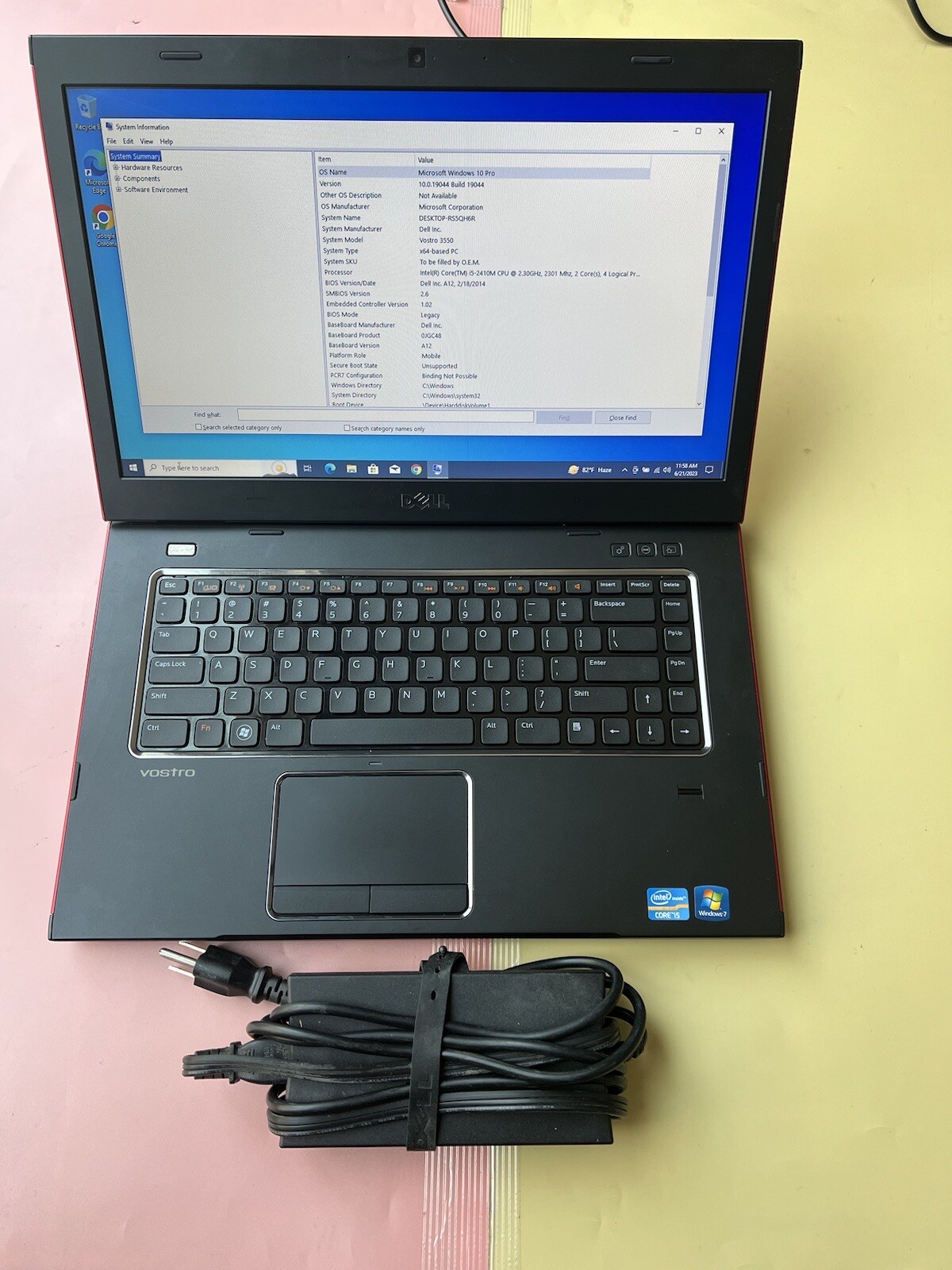 Dell Vostro 3550 Intel Core I5-2410M 2.66GHz 6GB RAM 500GB HDM WEBCAM BLUETOOTH
